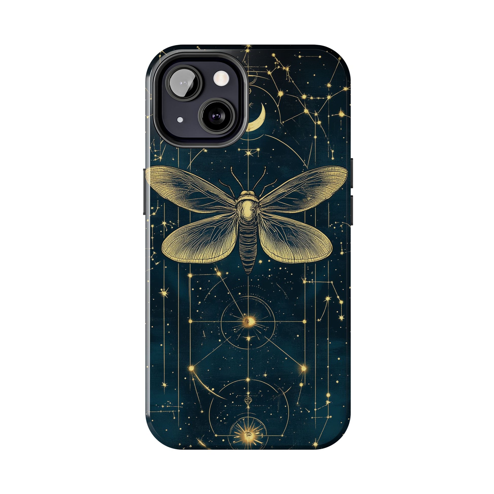 Celestial Dark Academia Phone Case Magical Moth Astrology Witchcraft Esoteric Entomology Nature Art Phone 13 14 15 Pro Max Samsung
