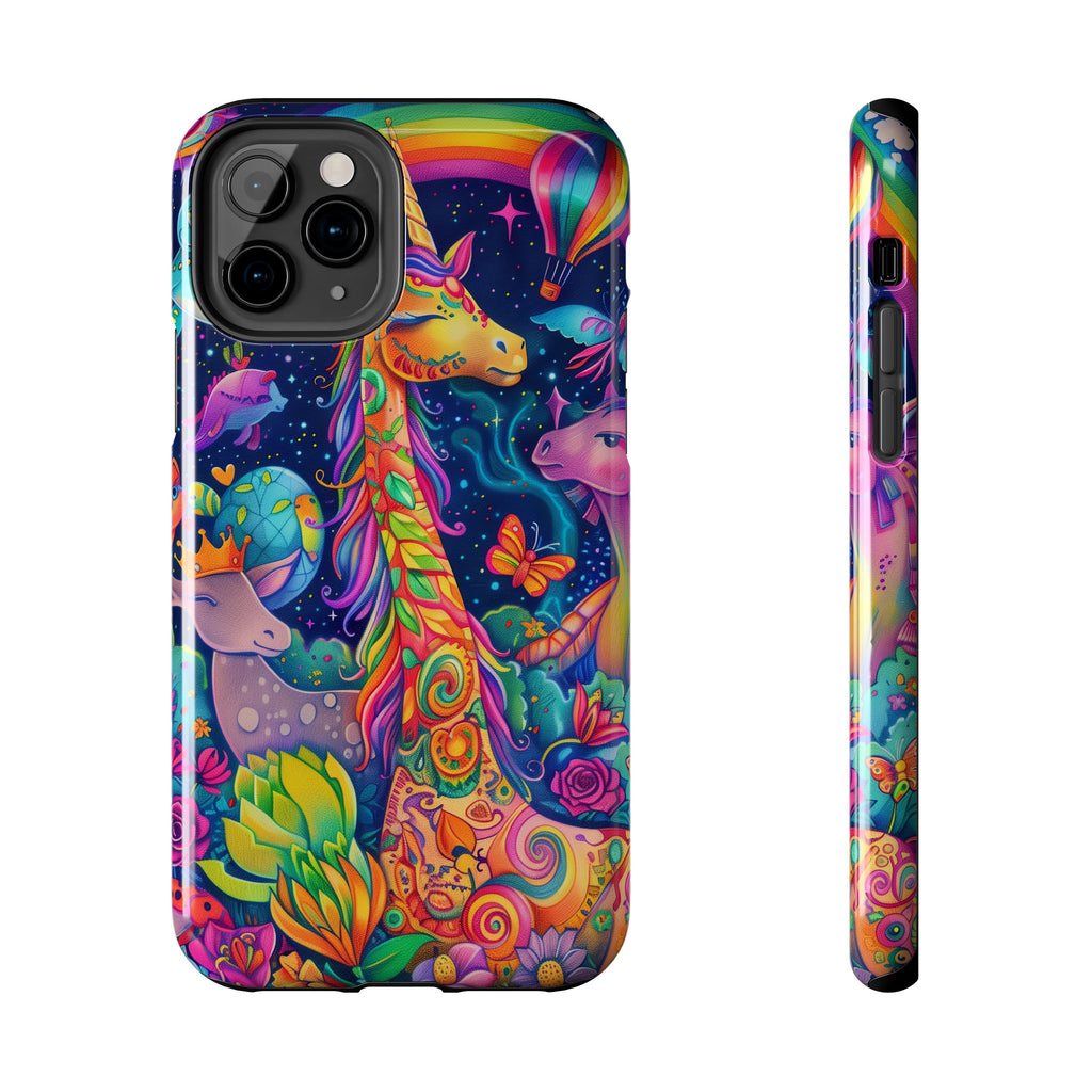 Lisa Frank Inspired Phone Case | Magical Animals & Rainbows Cover, Giraffe, Unicorn iphone case