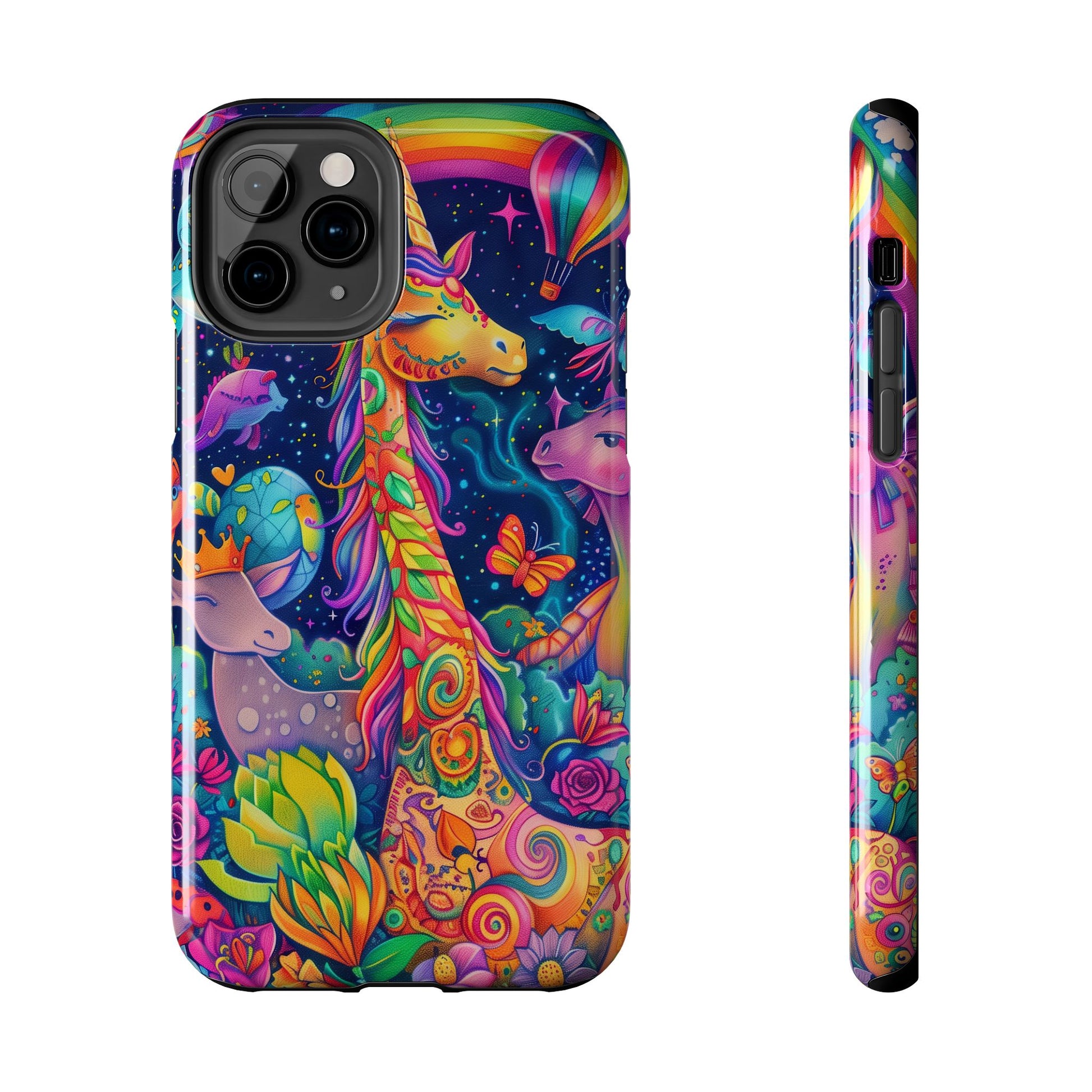 Lisa Frank Inspired Phone Case | Magical Animals & Rainbows Cover, Giraffe, Unicorn iphone case