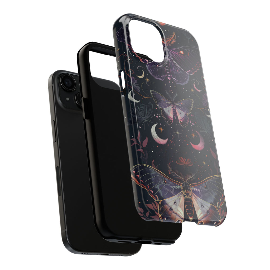 B Dark Academia Mystical Phone Case, Mystical Moth Phone Case, Vintage Magic Witchcraft iPhone Cover, Esoteric Nature Art, iPhone 15 Pro Max