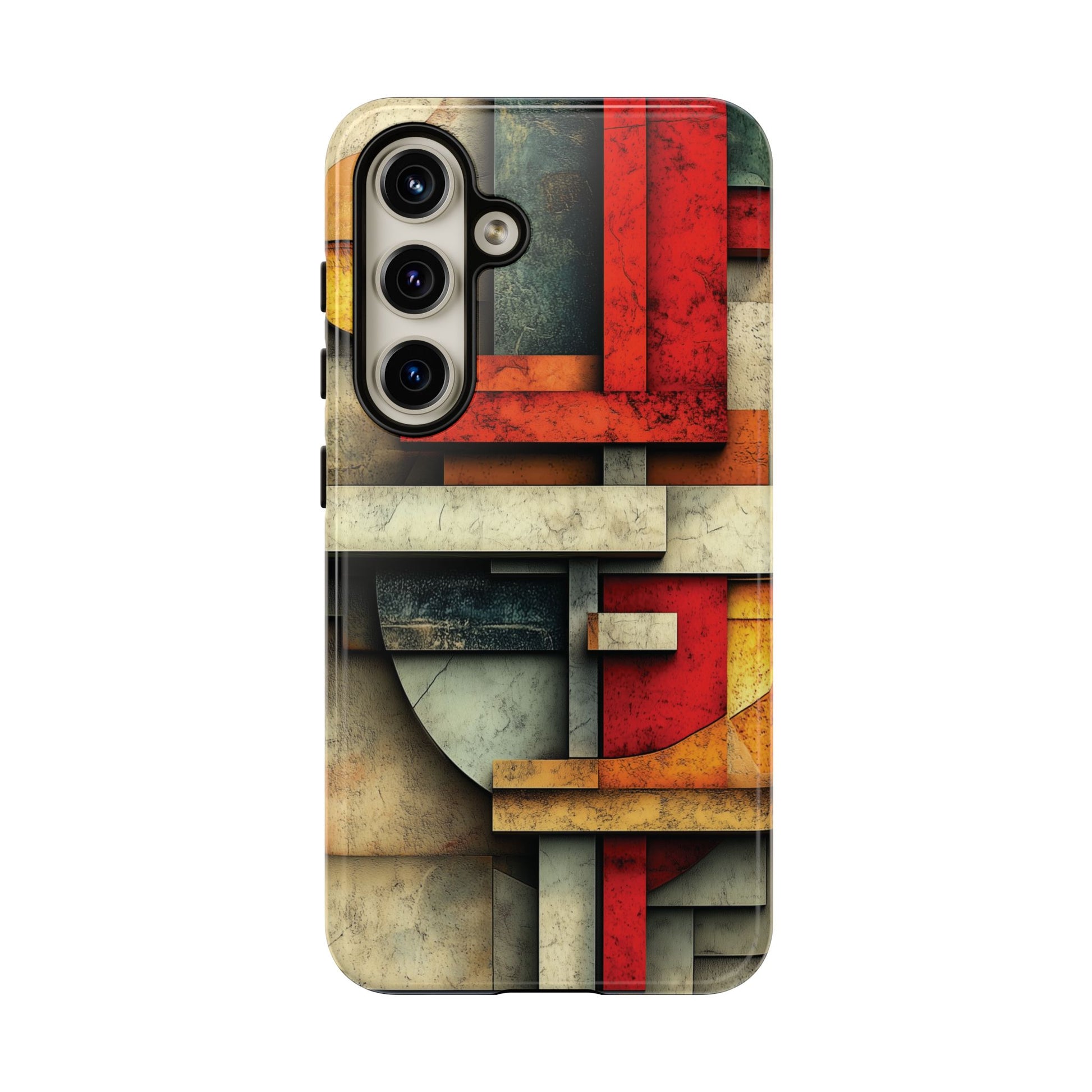 Red Prairie Style Frank Lloyd Wright Usonian Phone Case Geometric Stained Glass Art Deco Marble Gold 13 14 15 16 iPhone Pro Max Galaxy Pixel
