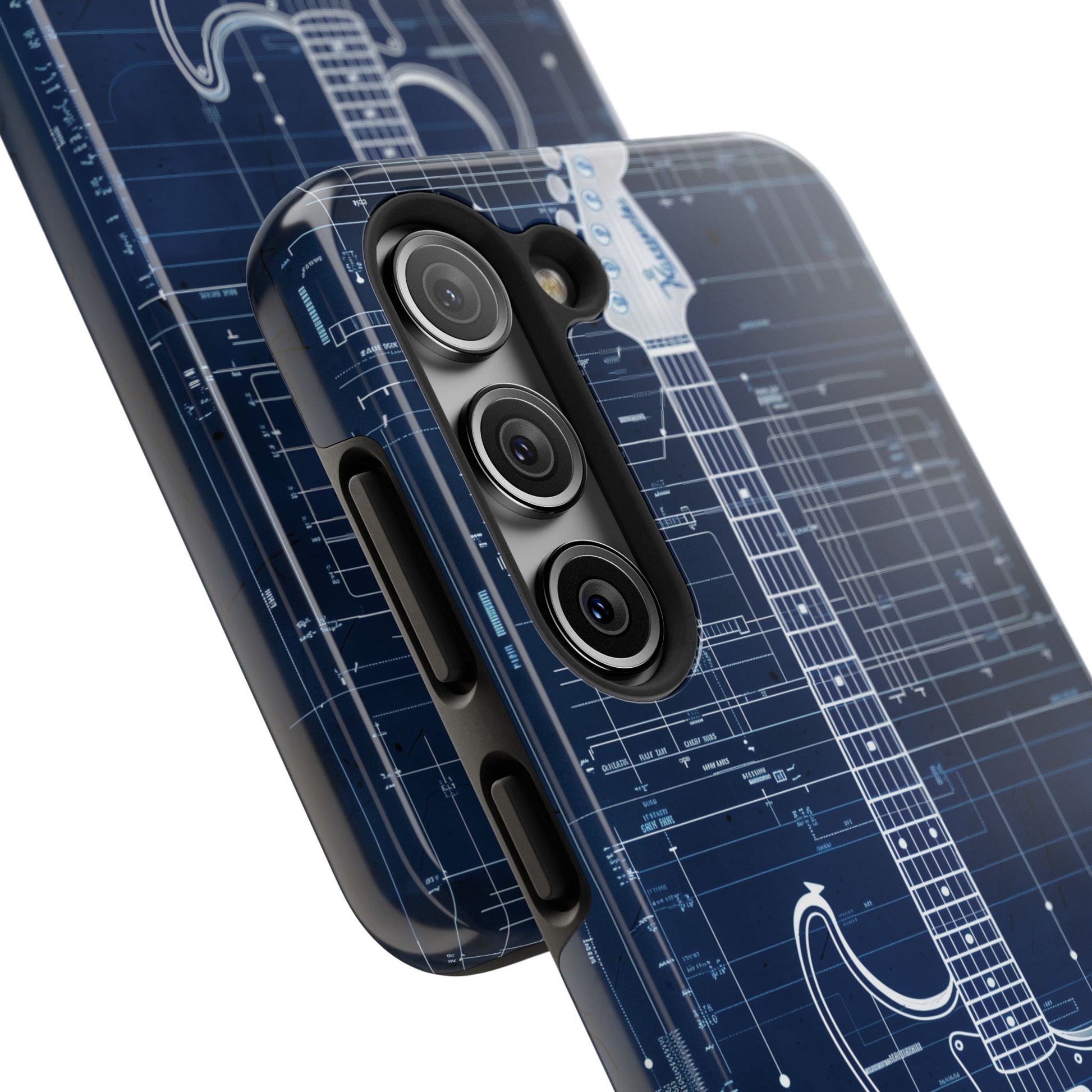 Guitar Phone Case, Guitar Blueprint iPhone Cover, Vintage Guitar Design, Custom iPhone Covers, Rock Music Phone Accessories, Musician Gift