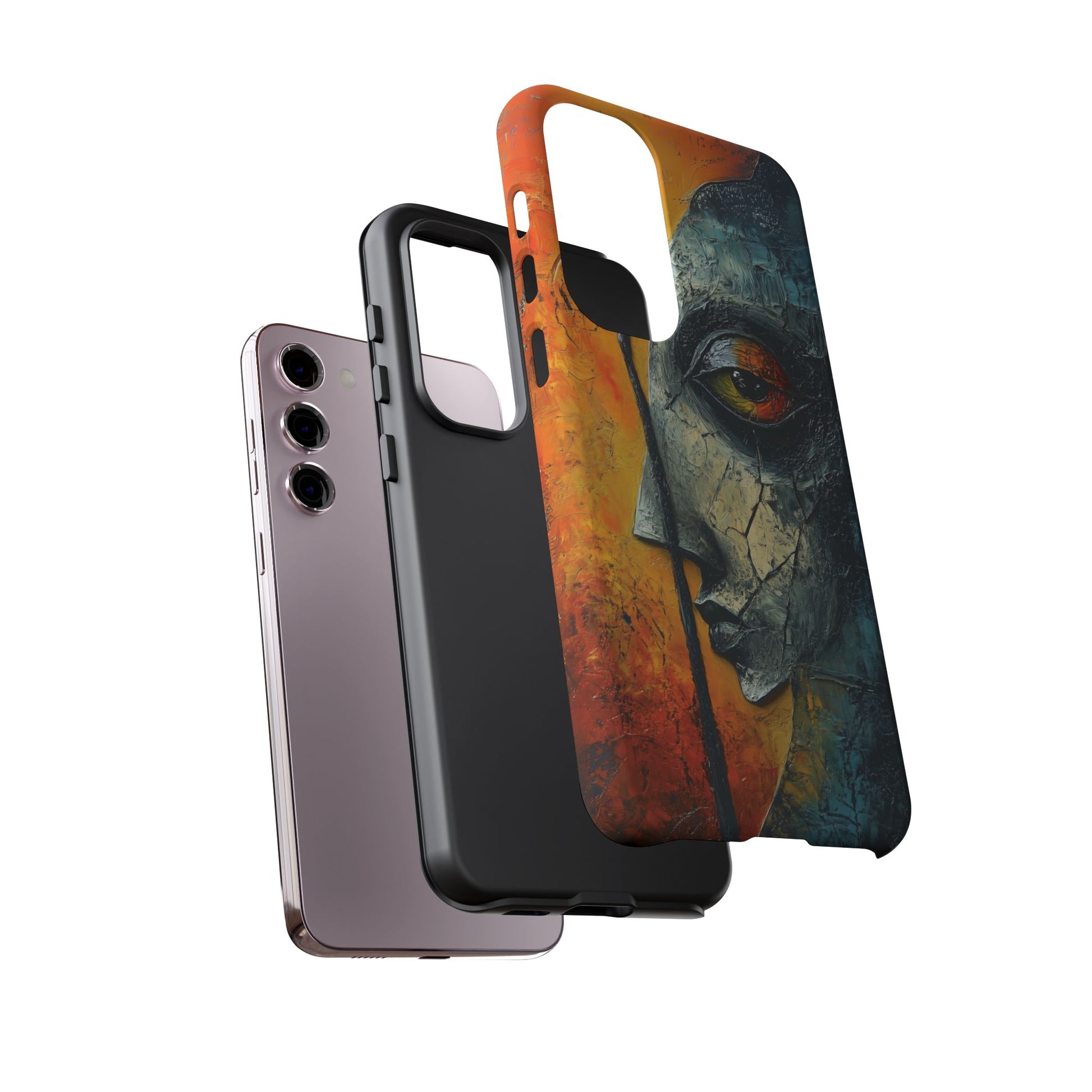 Surrealist Art Phone Case Salvador Dali Style Face Tough Case Unique Artistic 3D Textured Look Surrealism Gift Art iPhone 13 14 15 16