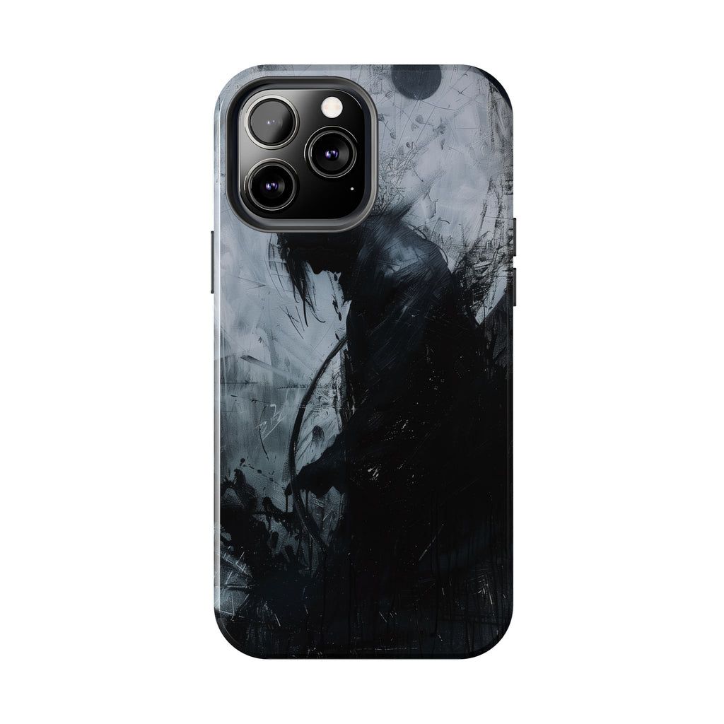 Gothic Art Phone Case Silhouette, Sandman Phone Case, Moon and Tarot Phone Case, Halloween Spooky Season, Dark Academia iPhone 15 Pro Max