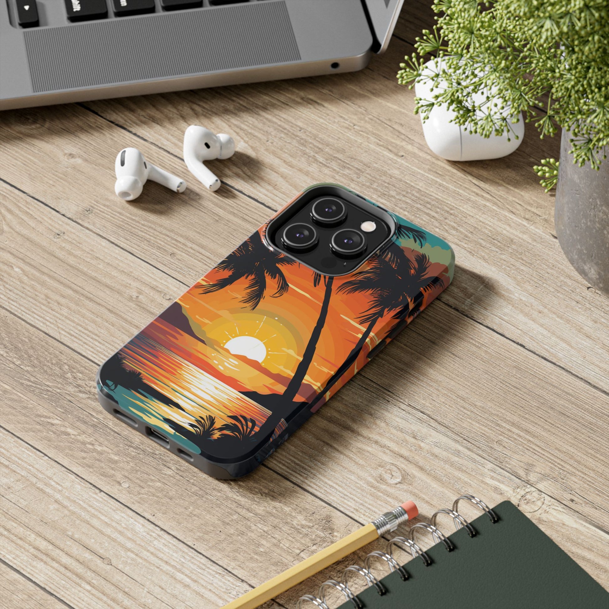 Palm Trees and Sunsets Tough iPhone Cases