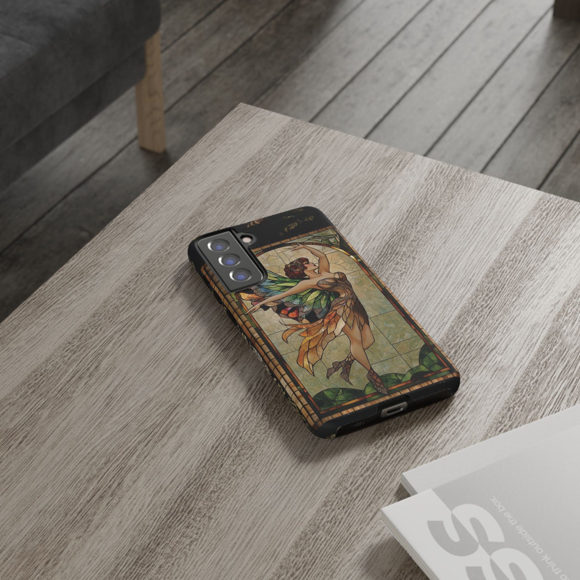 Fairy Phone Case Art Deco Woman Phone Case 1920s Art Nouveau Design in Stained Glass Alphonse Mucha Style Gatsby Style Poster