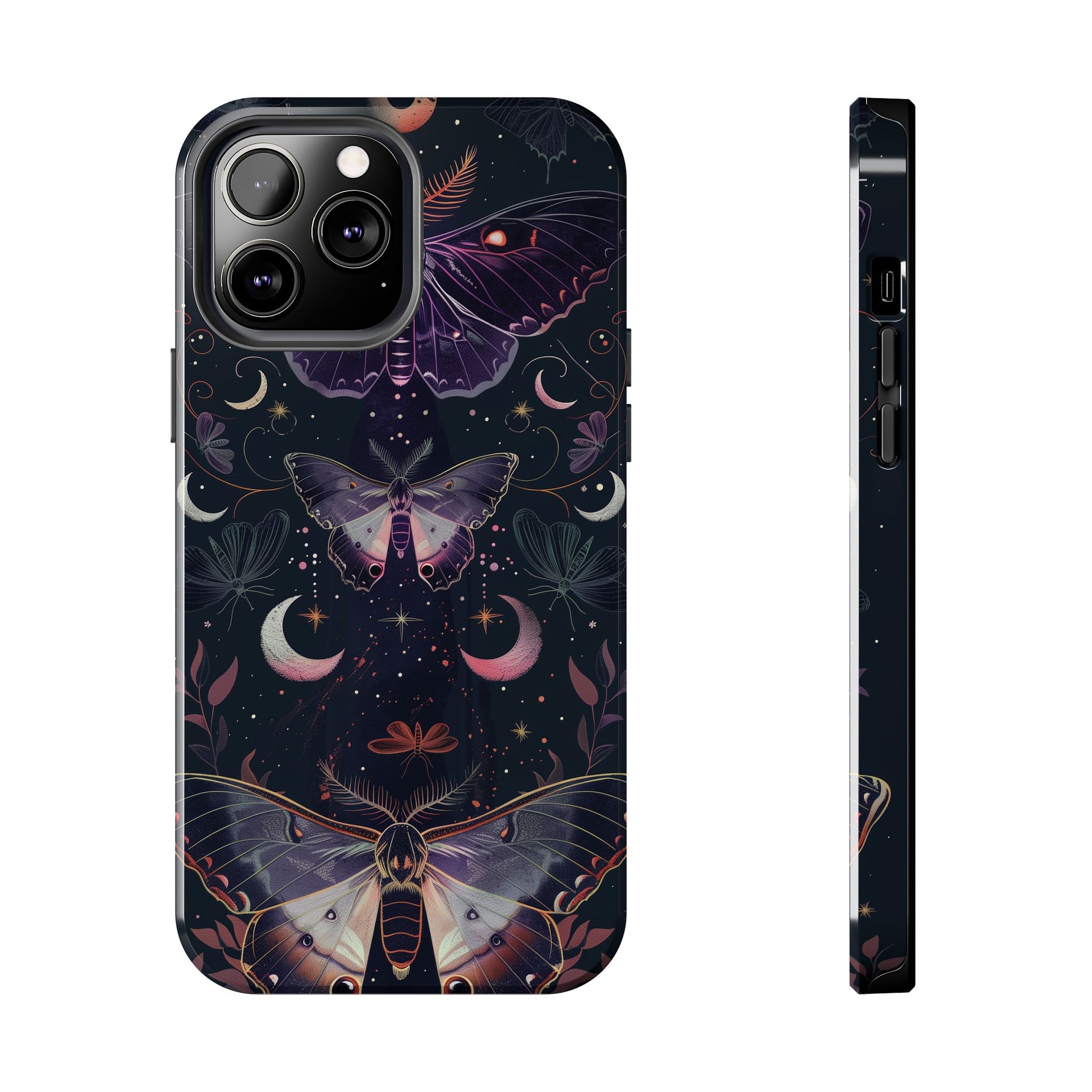 B Dark Academia Mystical Phone Case, Mystical Moth Phone Case, Vintage Magic Witchcraft iPhone Cover, Esoteric Nature Art, iPhone 15 Pro Max