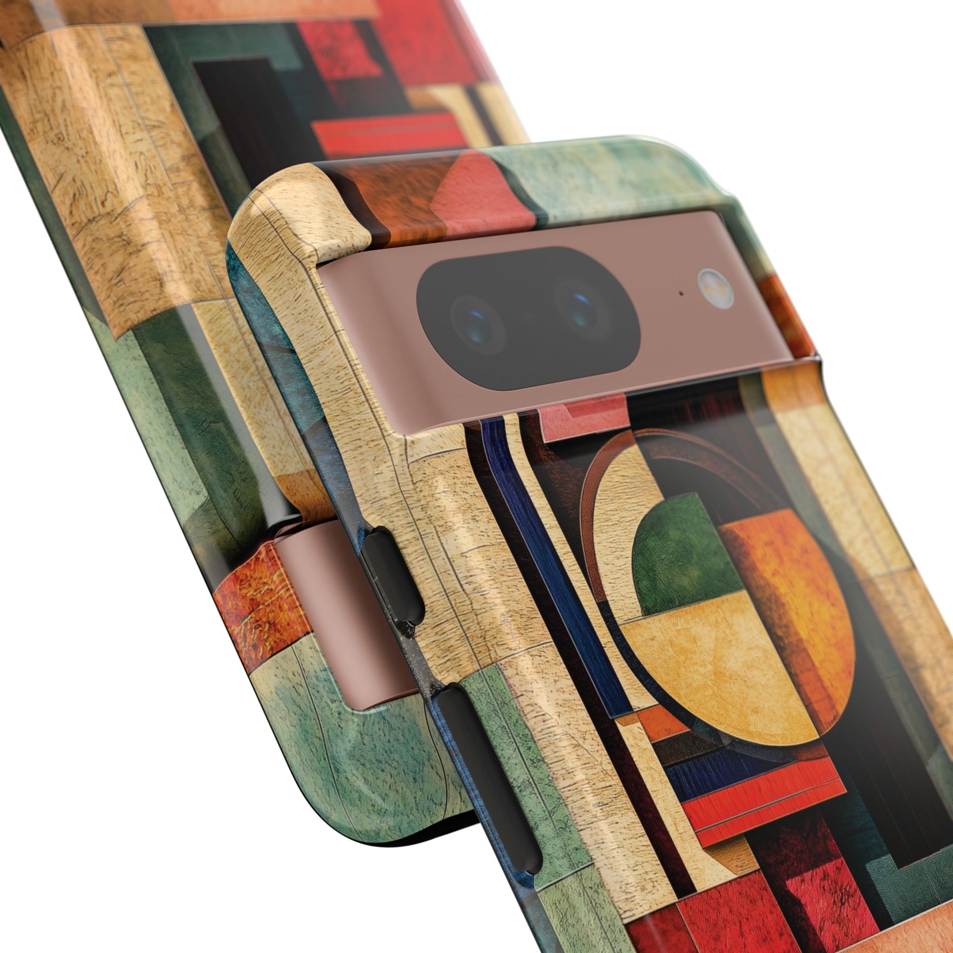 Tan Prairie Style Frank Lloyd Wright Usonian Phone Case Geometric Stained Glass Art Deco Marble Gold 13 14 15 16 iPhone Pro Max Galaxy Pixel