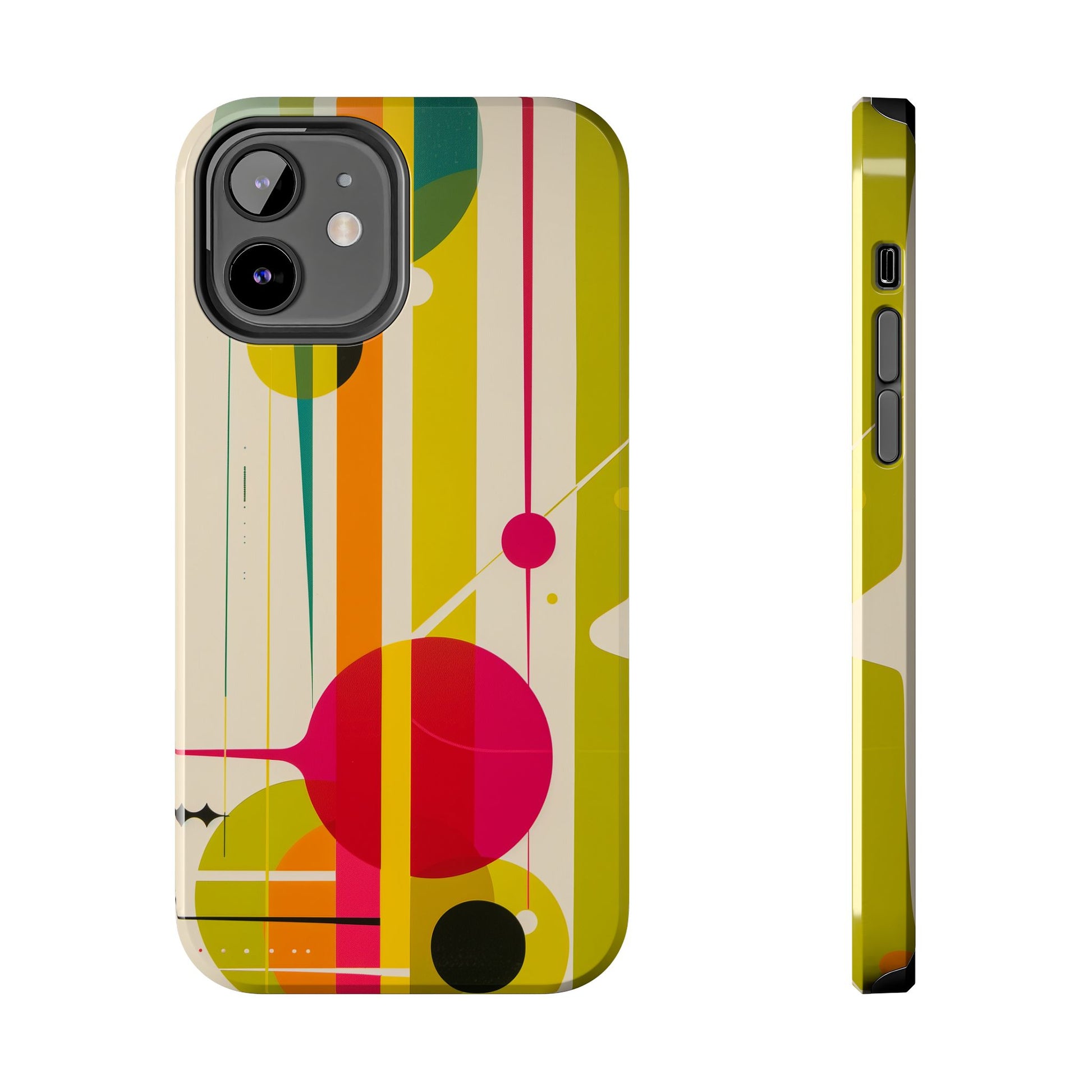 Mid Century Modern Star Design Phone Case, Earth Tone Colors iPhone Case, Retro Style iPhone Cover, iphone 15 pro max case, iphone 14 case