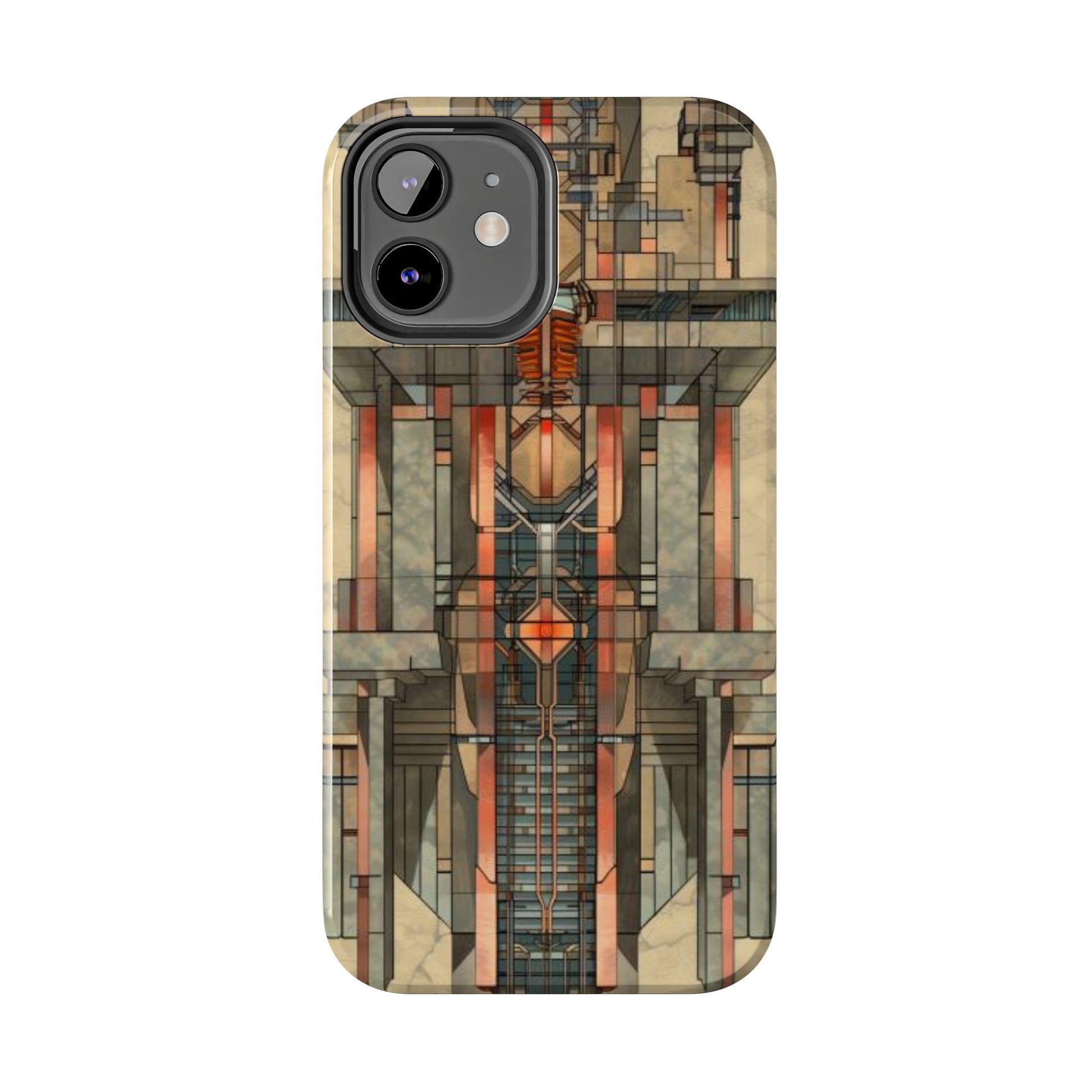 Prairie Style Frank Lloyd Wright Phone Case - Architectural Design iPhone Tough Cover - Unique Art Deco Protective Accessory