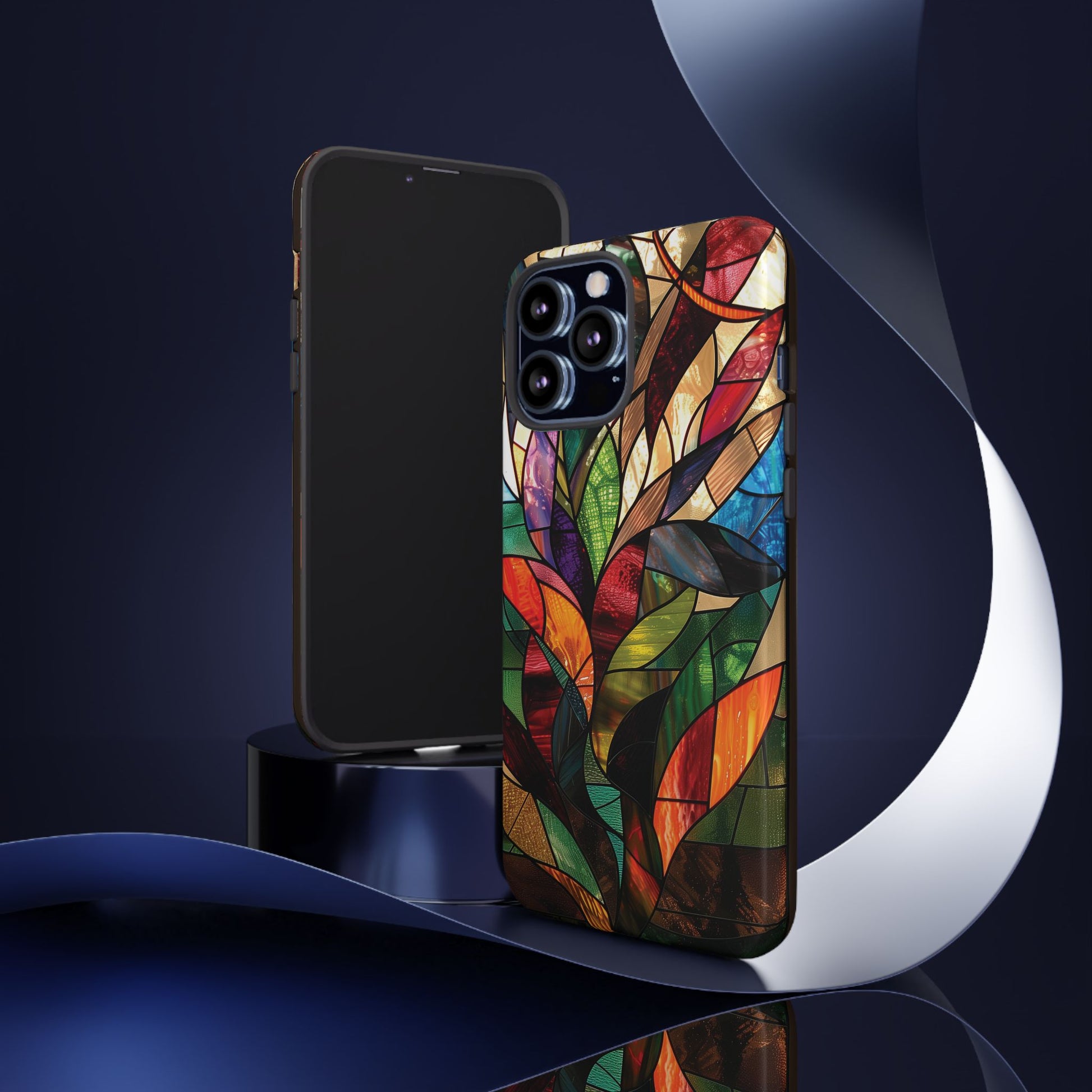 Frank Lloyd Wright Inspired Stained Glass Phone Case Mid Mod Geometric Artistic Architectural Design Art Deco iphone 13 14 15 16 Pro Max