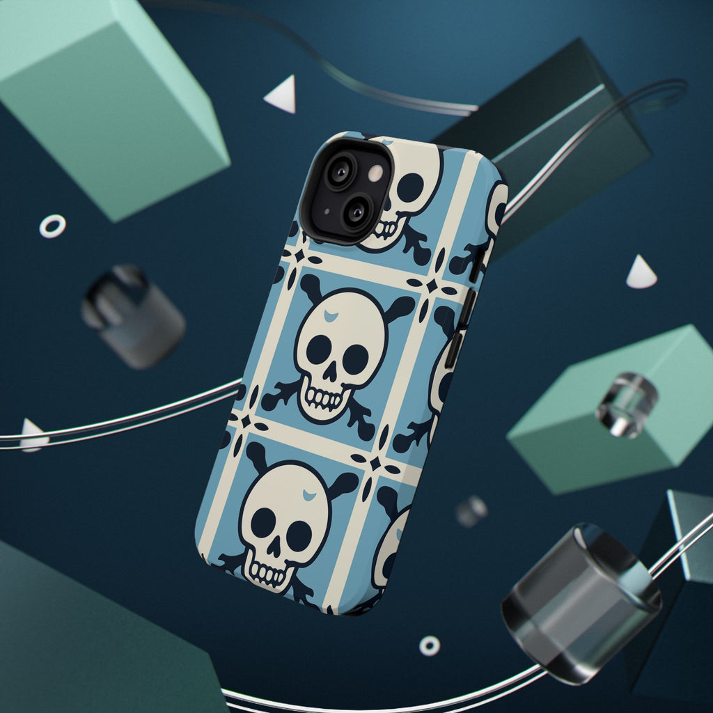 Cute Skull Phone Case Sugar Skull Ghingham Impact-Resistant Cover Goth Skull, Halloween Gift iphone 13 14 15 16 Pro Max