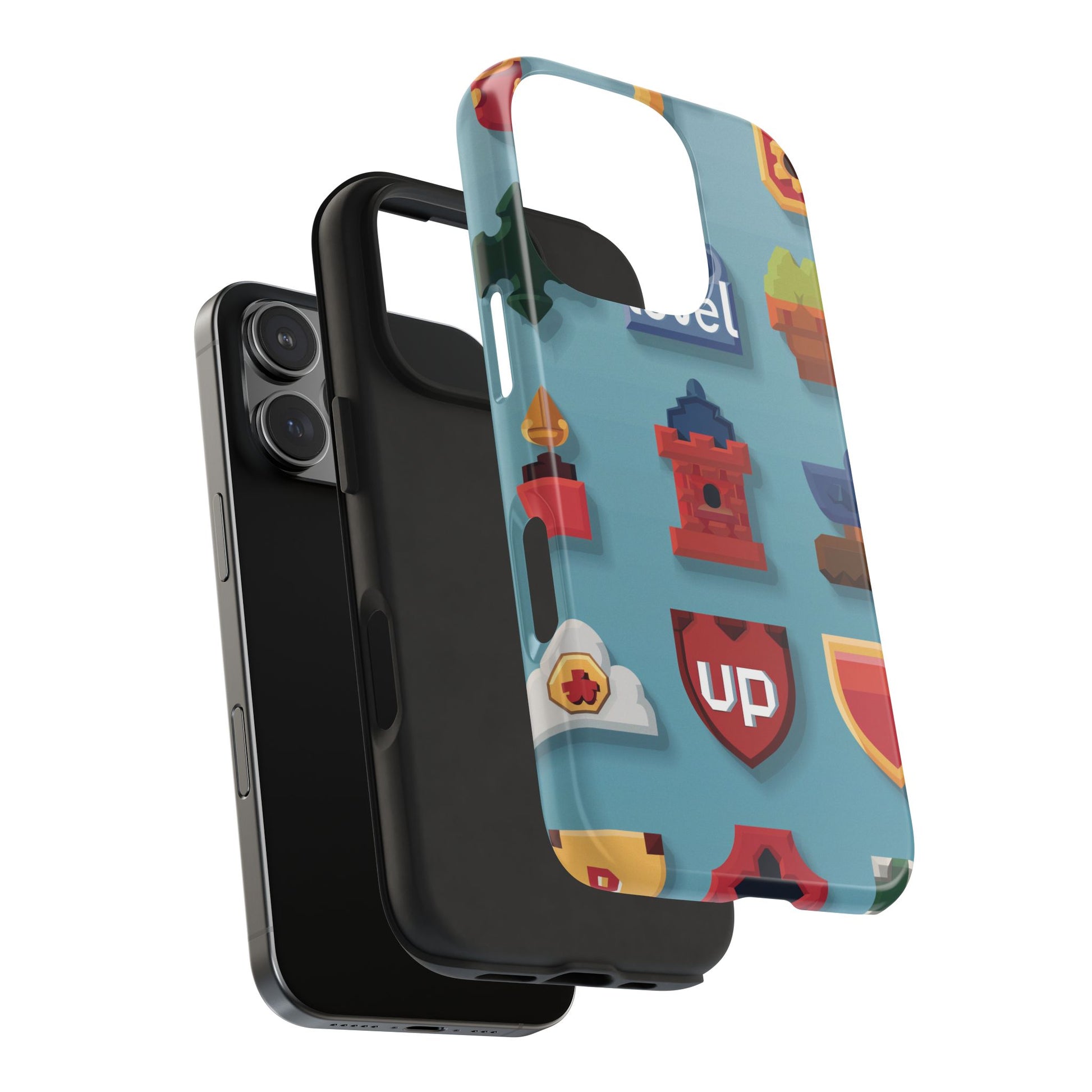 Pixel Art Video Game Level Up Phone Case, Retro Gaming Design, Geeky Gamer Phone Cover, Unique Video Game Art Accessories