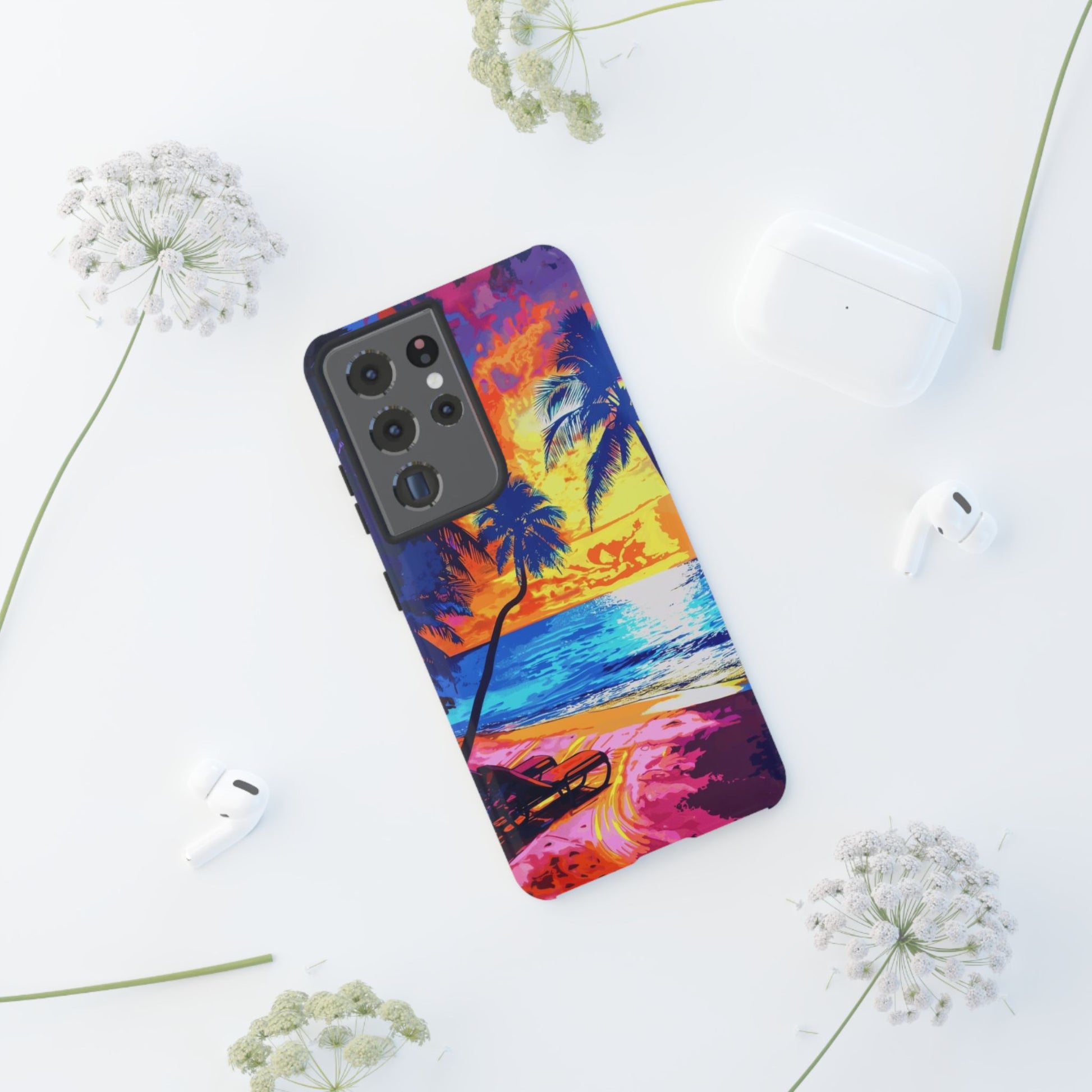 Sunset Bliss: Lisa Frank Style Android Phone Case
