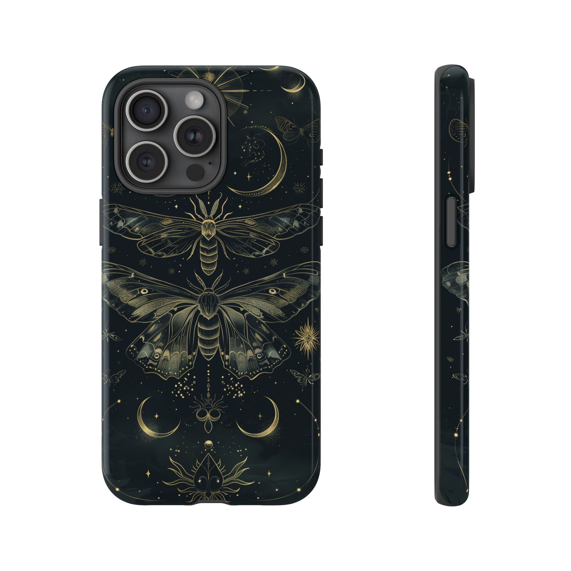 Celestial Dark Academia Phone Case Magical Moth Vintage Witchcraft Cover Esoteric Nature Art iPhone 13 14 15 16 Pro Max Samsung Pixel 8