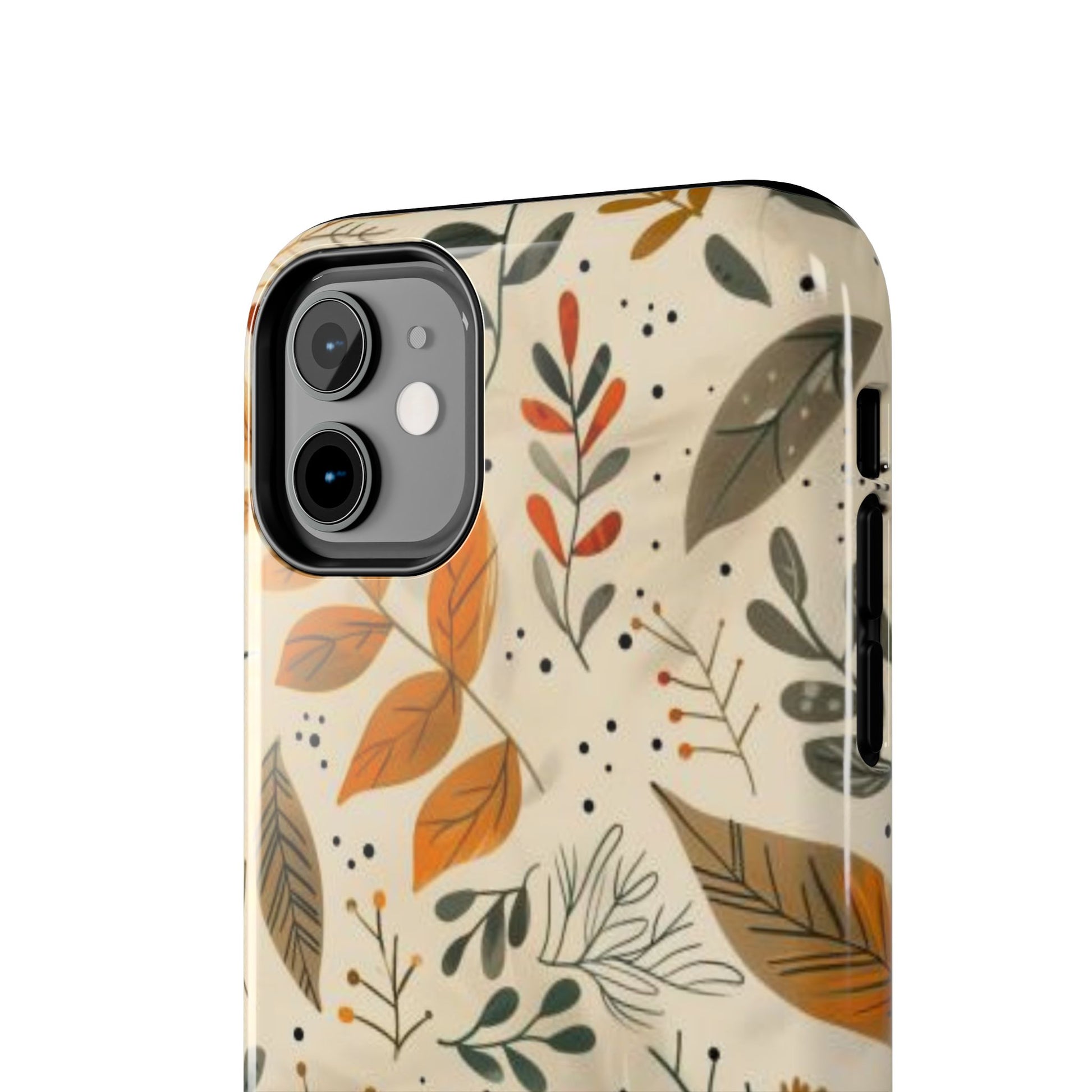 Custom Dried Leaves iPhone Case Cottagecore Leaf Cute Autumn Colors Cover, Flower Lovers Case Fall iPhone Case
