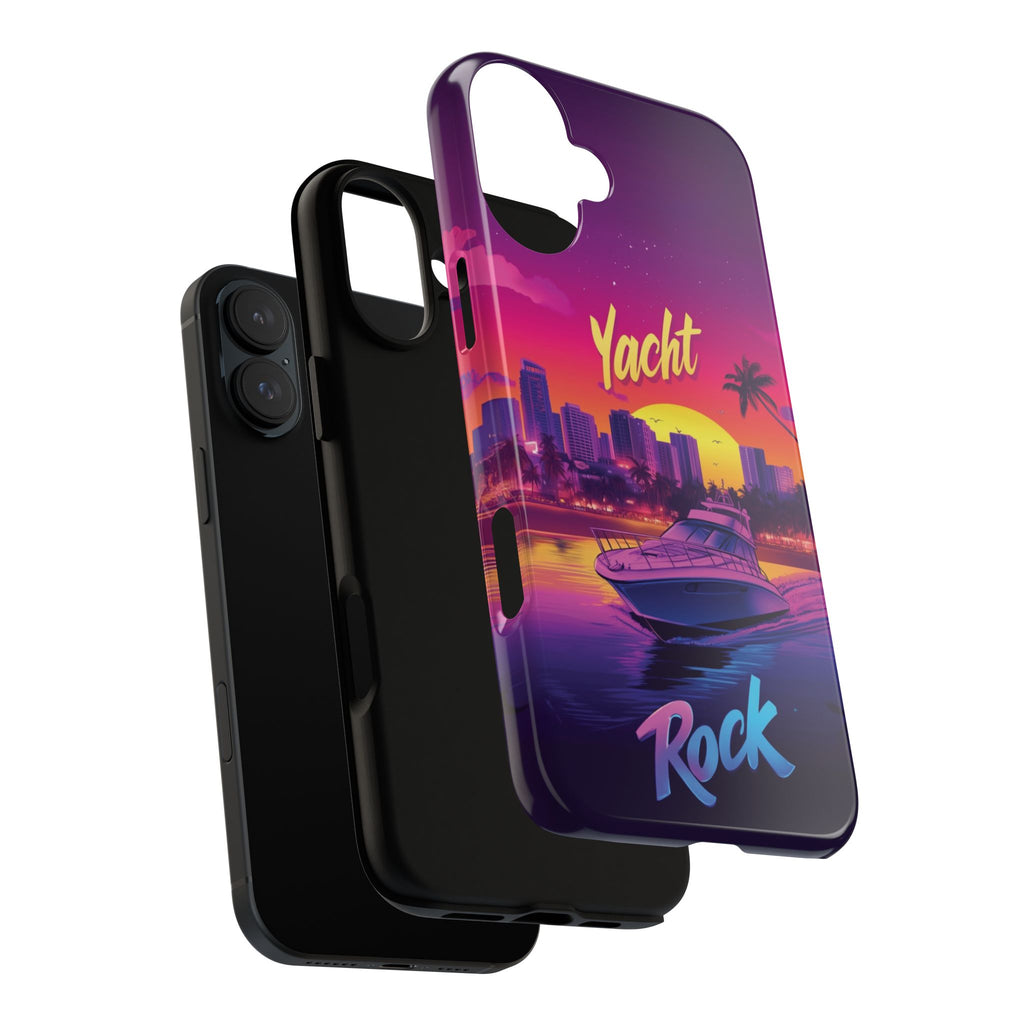 Yacht Rock Custom Phone Case iPhone 13 14 15 16 Pro Max Sunset Cruise Harbor Miami Vice Yacht Rock Gift Boating Captain South Beach Surfing