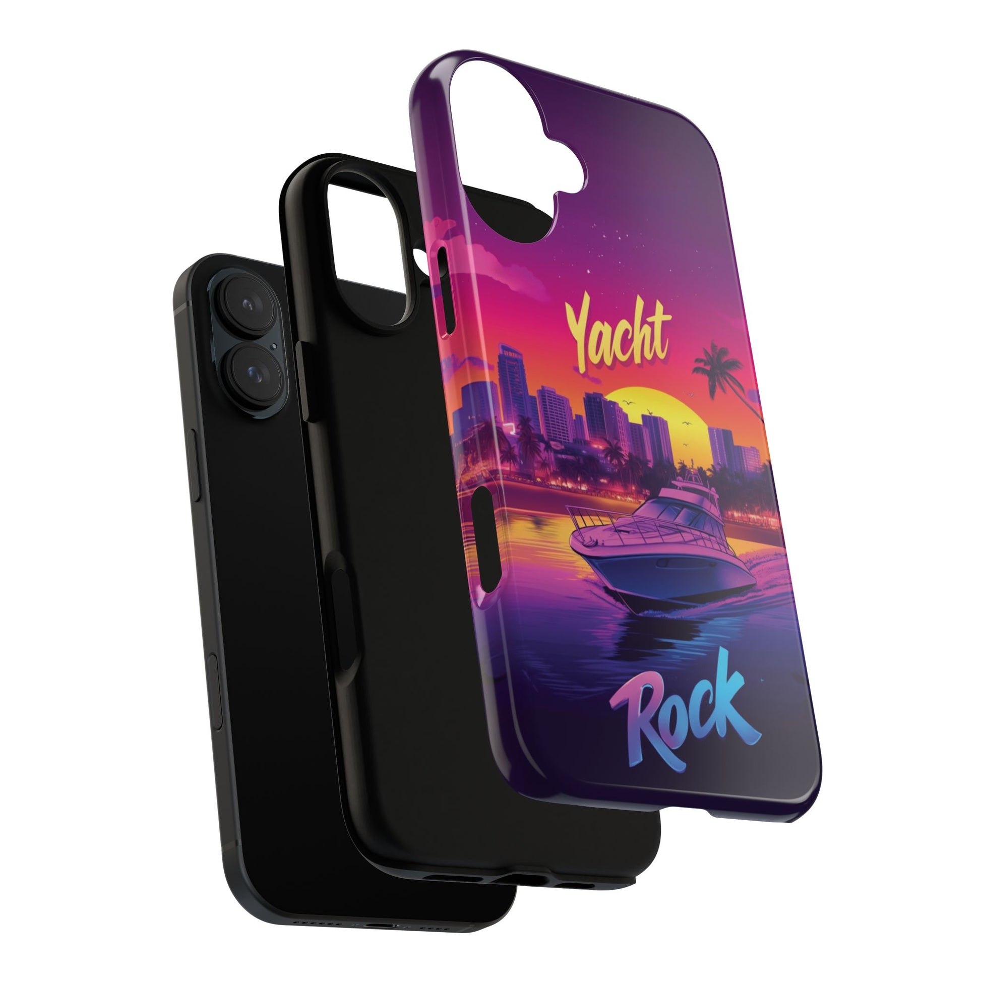 Yacht Rock Custom Phone Case iPhone 13 14 15 16 Pro Max Sunset Cruise Harbor Miami Vice Yacht Rock Gift Boating Captain South Beach Surfing