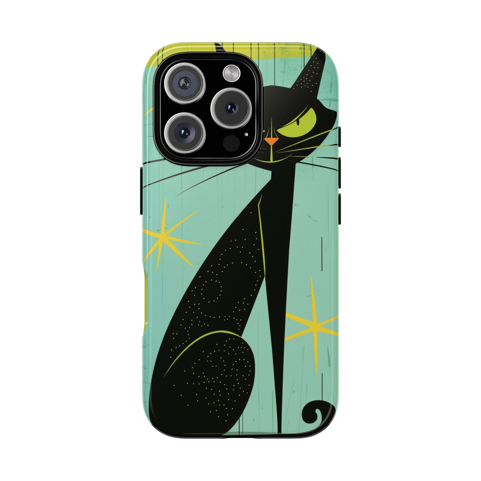 Mid-Century Modern Phone Case, Mid Mod Android Case, Atomic Cats Android Case, Retro Chic Smartphone Cover, Unique Artistic Phone Accessory