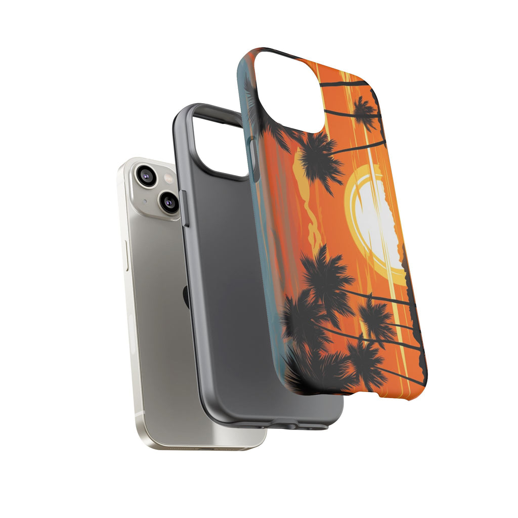 Sunset Palm Trees Tough Phone Cases for iPhone and Android