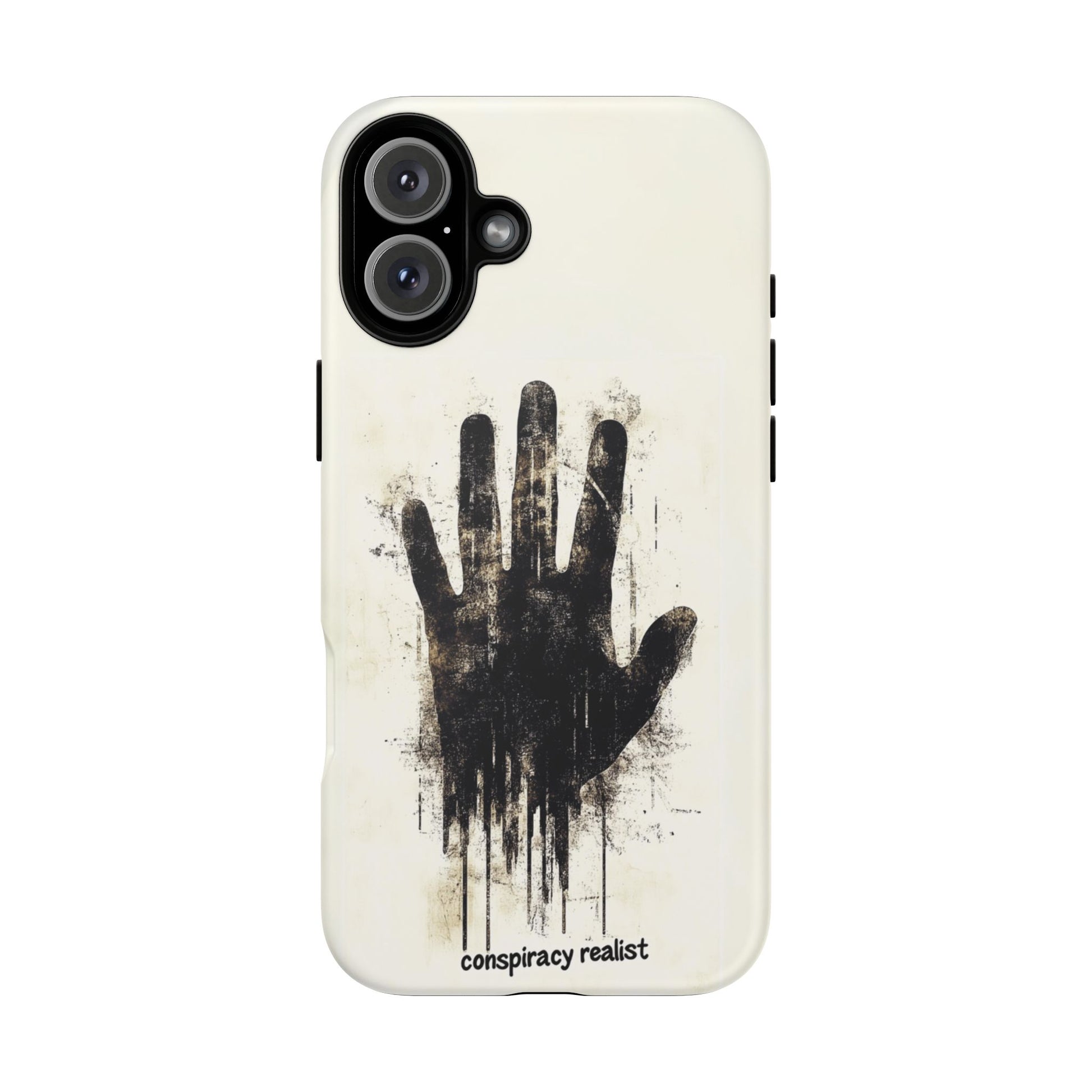 Conspiracy Realist Paranormal Mystery Design X-Files Inspired Ghostly Hand Conspiracy Theory Creepy iPhone 13 14 15 16 Pro Max Galaxy Pixel