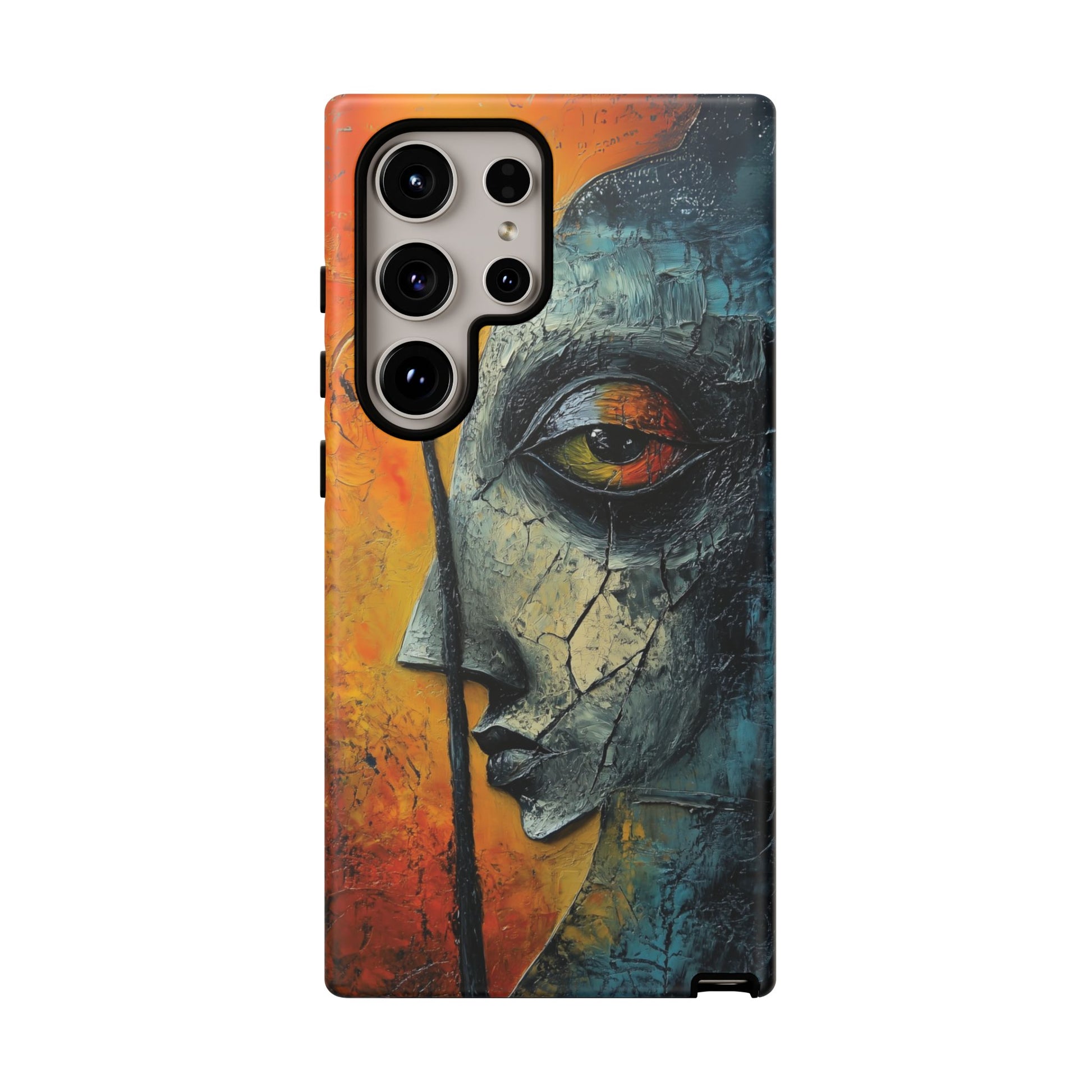 Surrealist Art Phone Case Salvador Dali Style Face Tough Case Unique Artistic 3D Textured Look Surrealism Gift Art iPhone 13 14 15 16