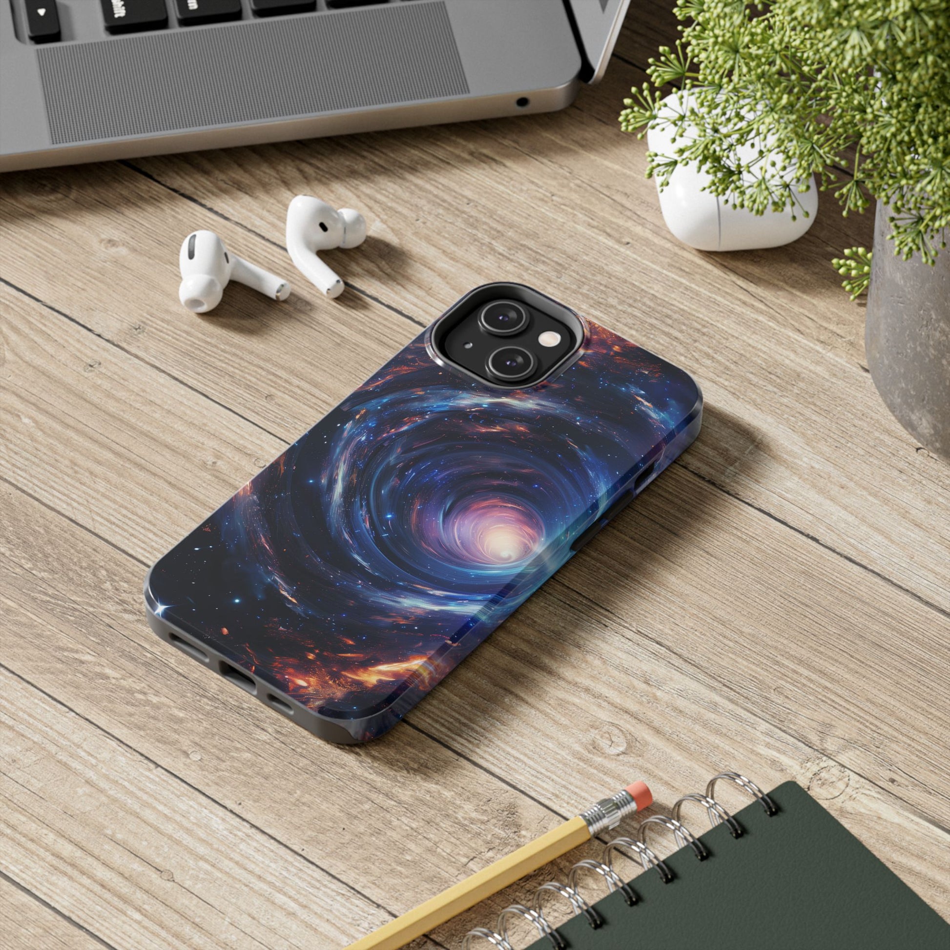Dr Who inspired Phone Case - Space Wormholes Phone Case - Cosmic Galaxy Cover with Futuristic Wormhole Design - Sci-Fi Protective Case