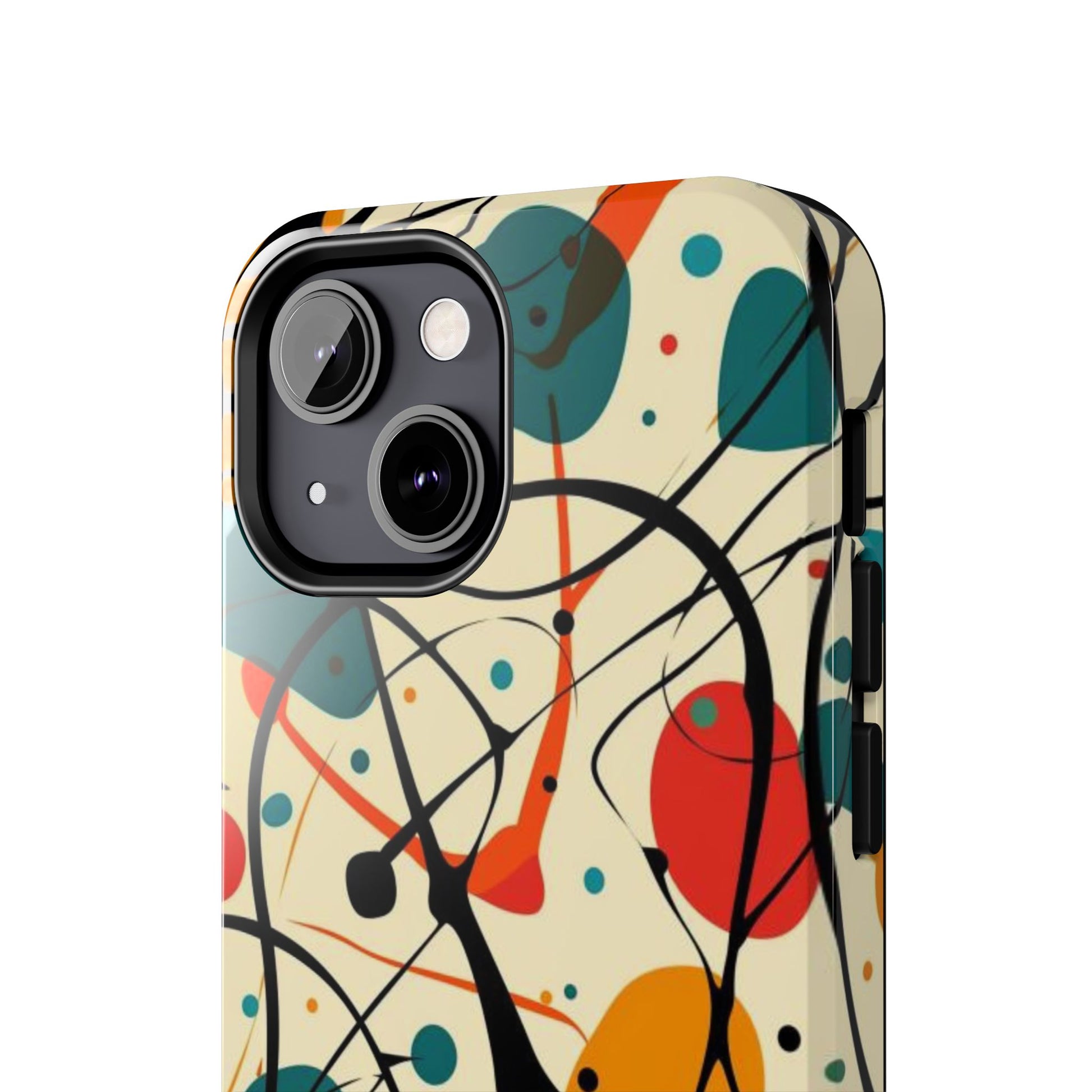 Mid Mod Phone Case,  Colorful Mid Mod Design Durable Phone Case, Vibrant and Stylish iPhone Tough Cover, iphone 15 case, iphone 14 pro max