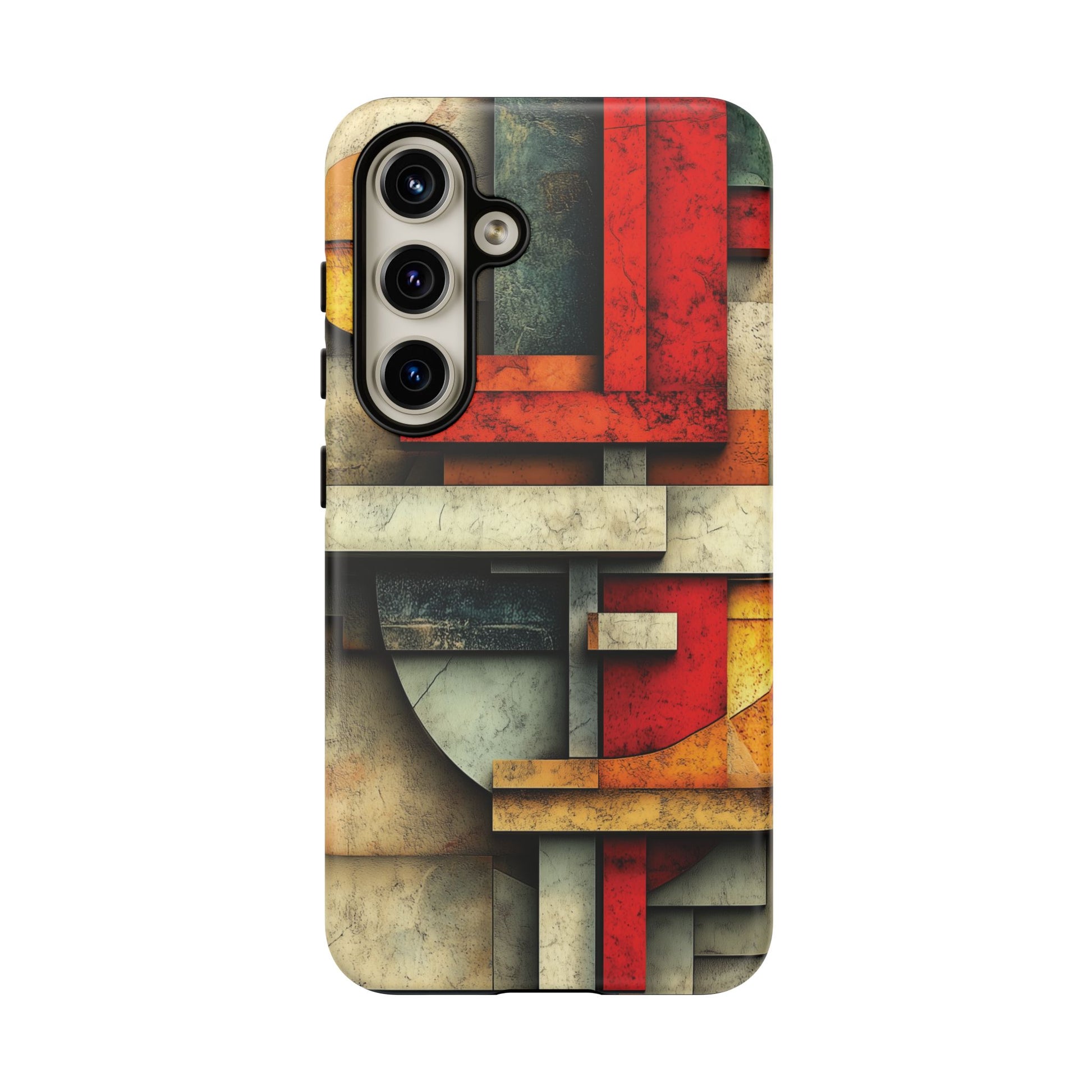 Red Prairie Style Frank Lloyd Wright Usonian Phone Case Geometric Stained Glass Art Deco Marble Gold 13 14 15 16 iPhone Pro Max Galaxy Pixel