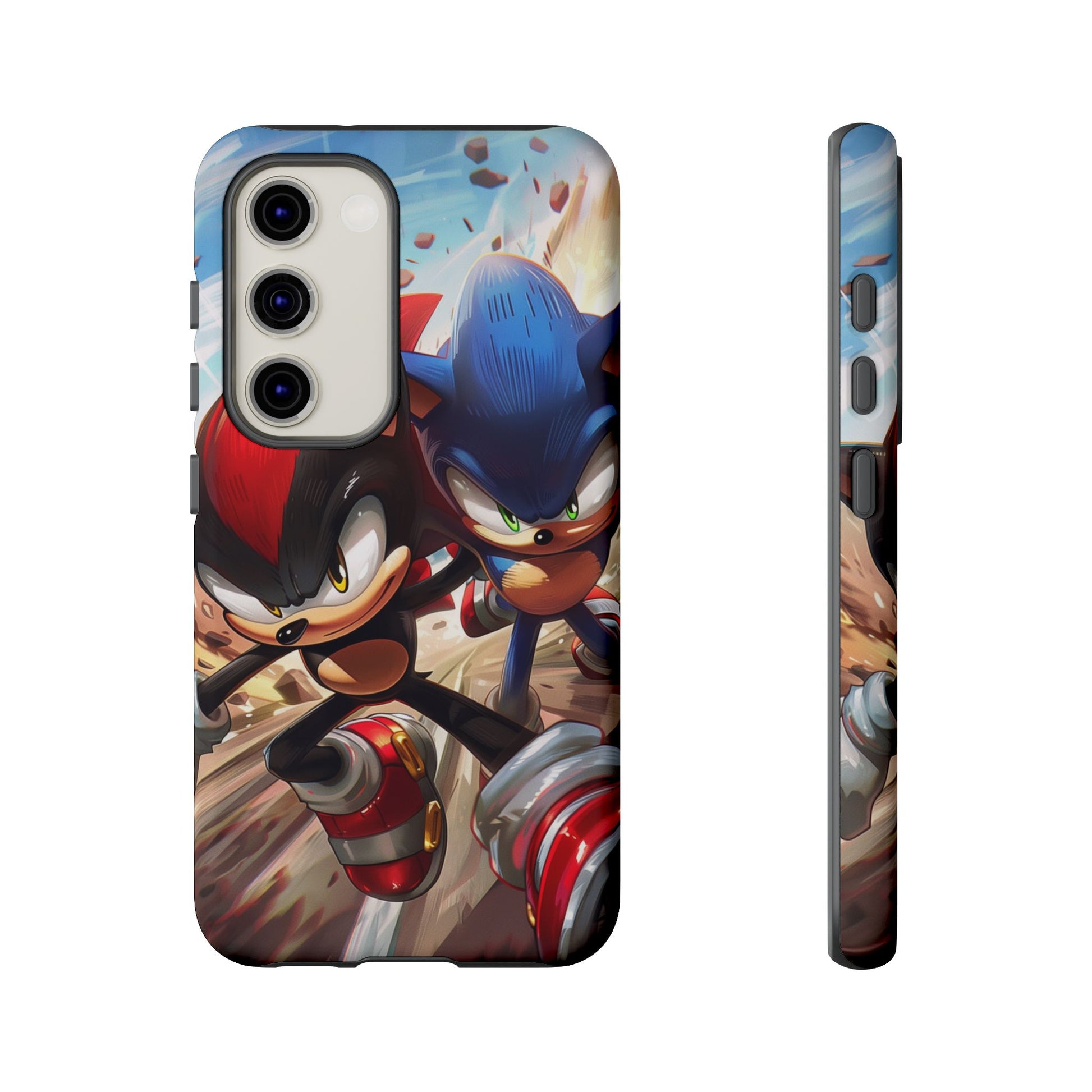 Sonic and Shadow Phone Case, Sonic and Shadow, Tough Android Case, Fun Video Game Phone Case, Retro Game Case, SEGA Video Game Android Case