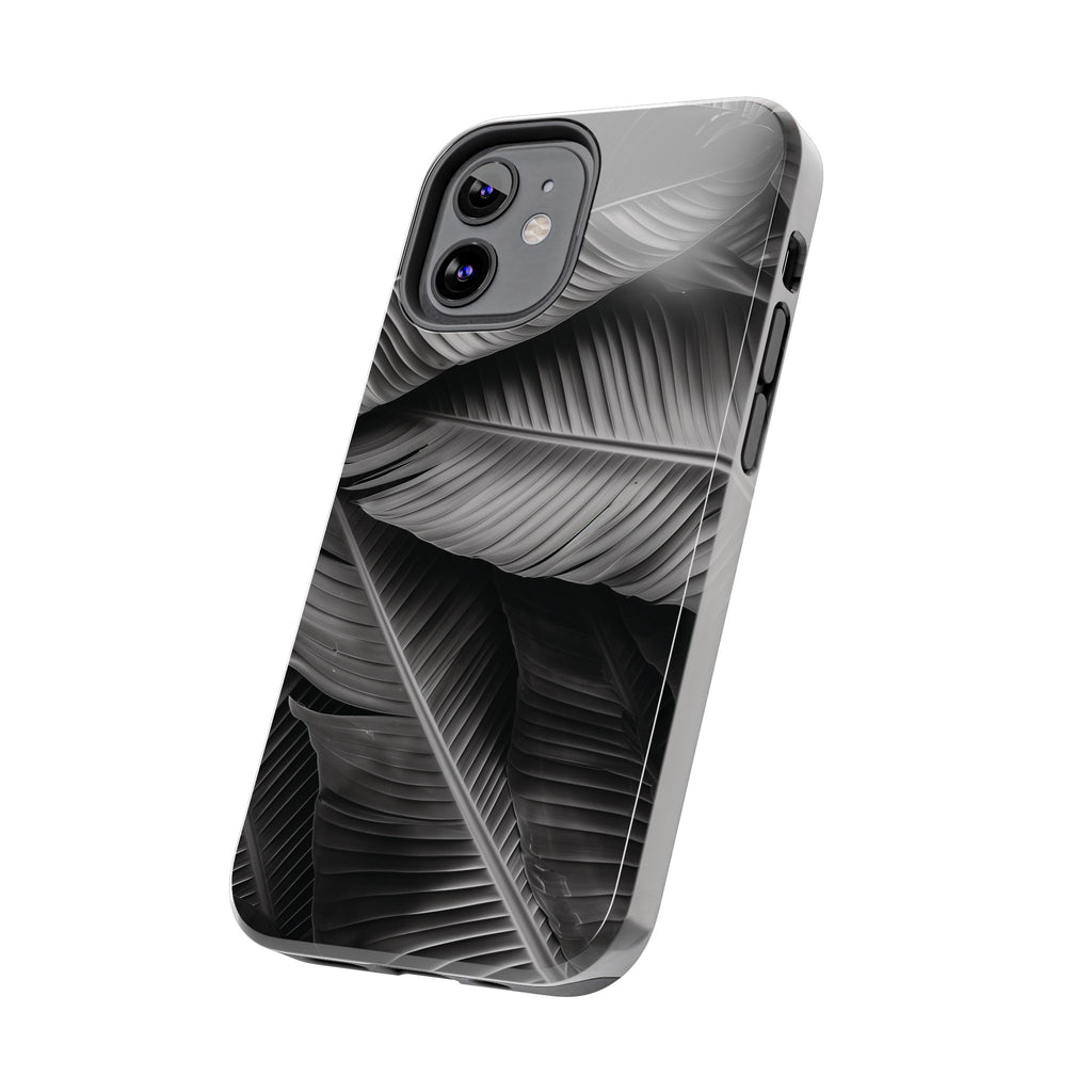 Custom Palm Leaf Phone Case, Palm Tree Phone Case, Tropical Leaf Design, Summer iPhone Cover, Black and White iPhone Case, iPhone 15 Pro Max
