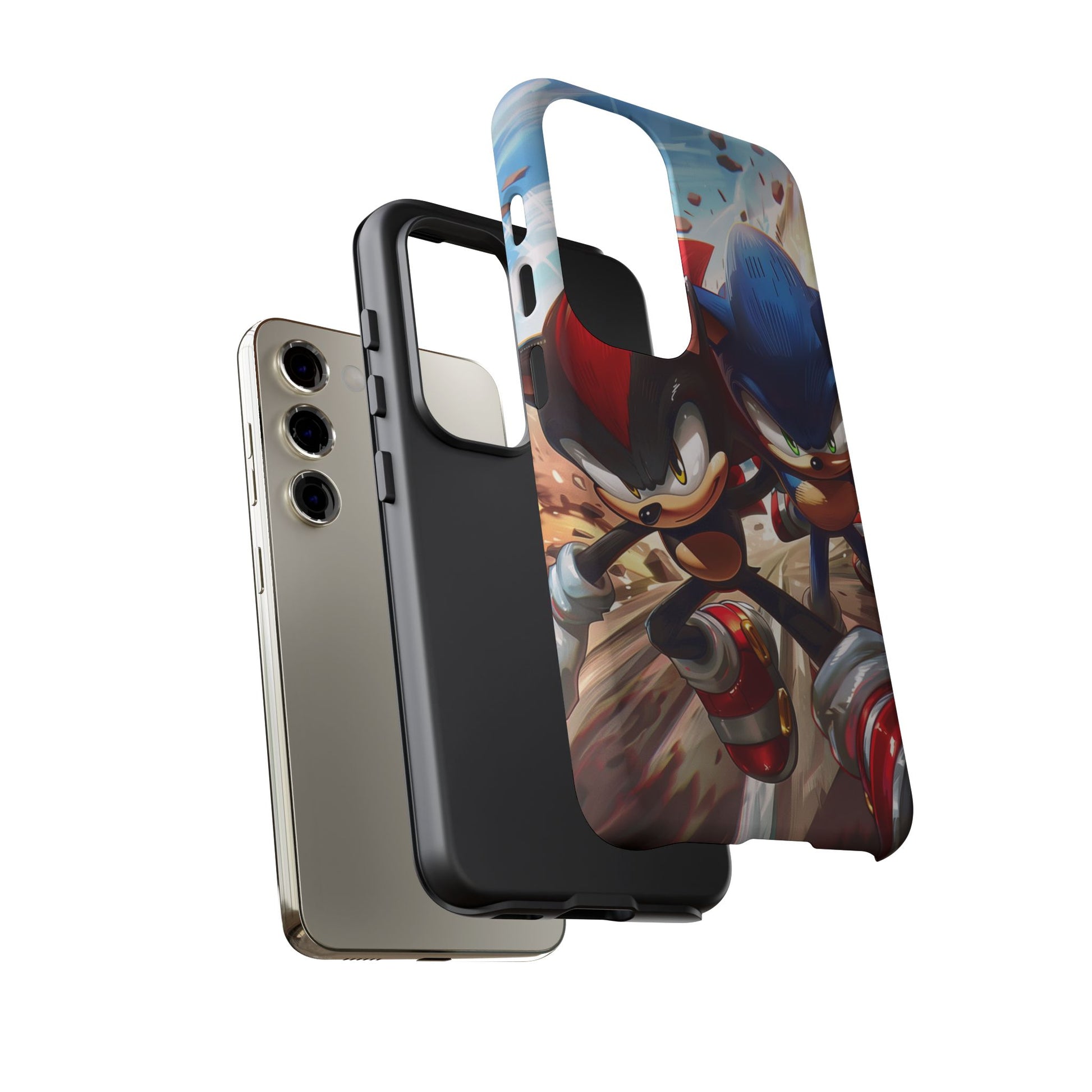 Sonic and Shadow Phone Case, Sonic and Shadow, Tough Android Case, Fun Video Game Phone Case, Retro Game Case, SEGA Video Game Android Case