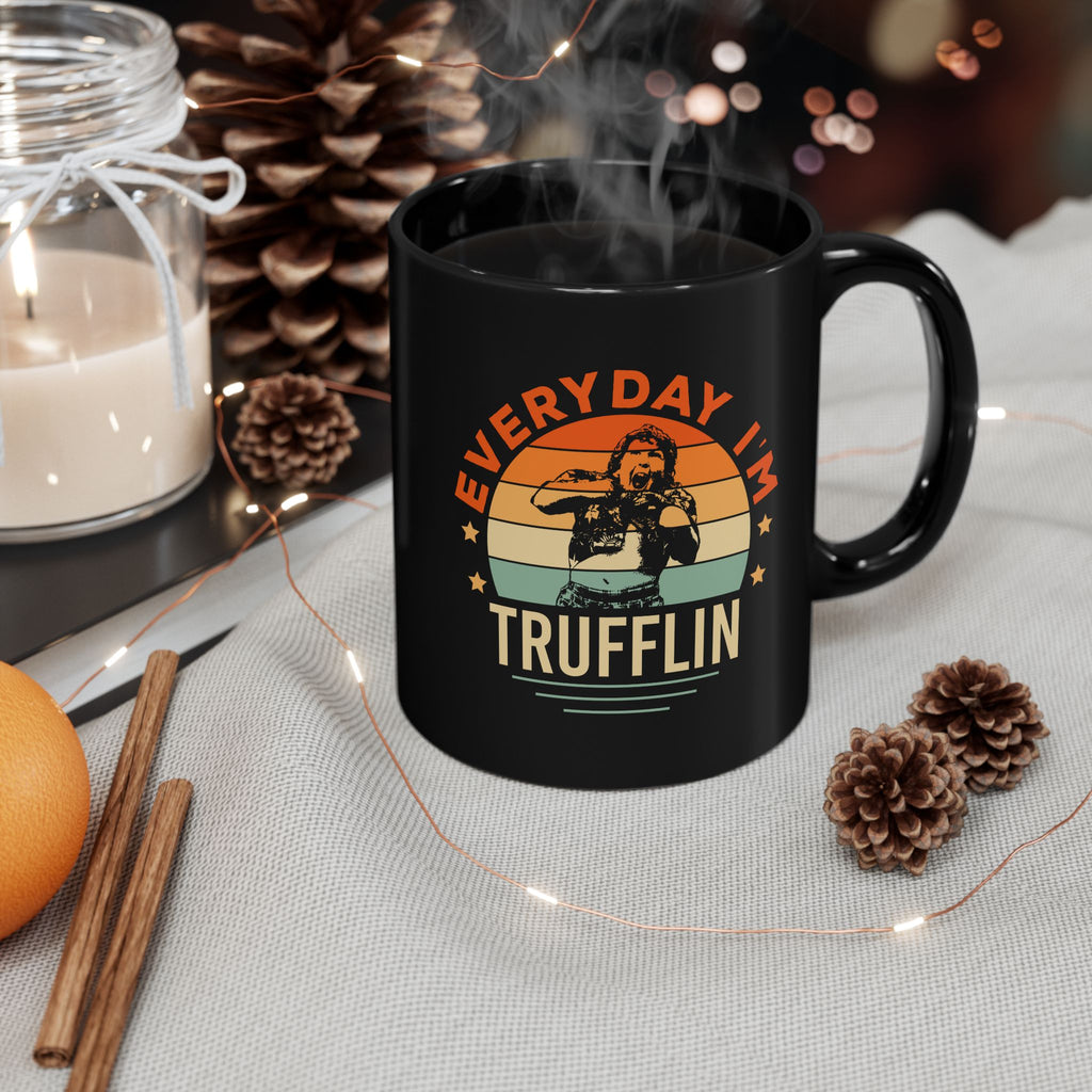 The Goonies Truffle Shuffle Black Coffee Mug