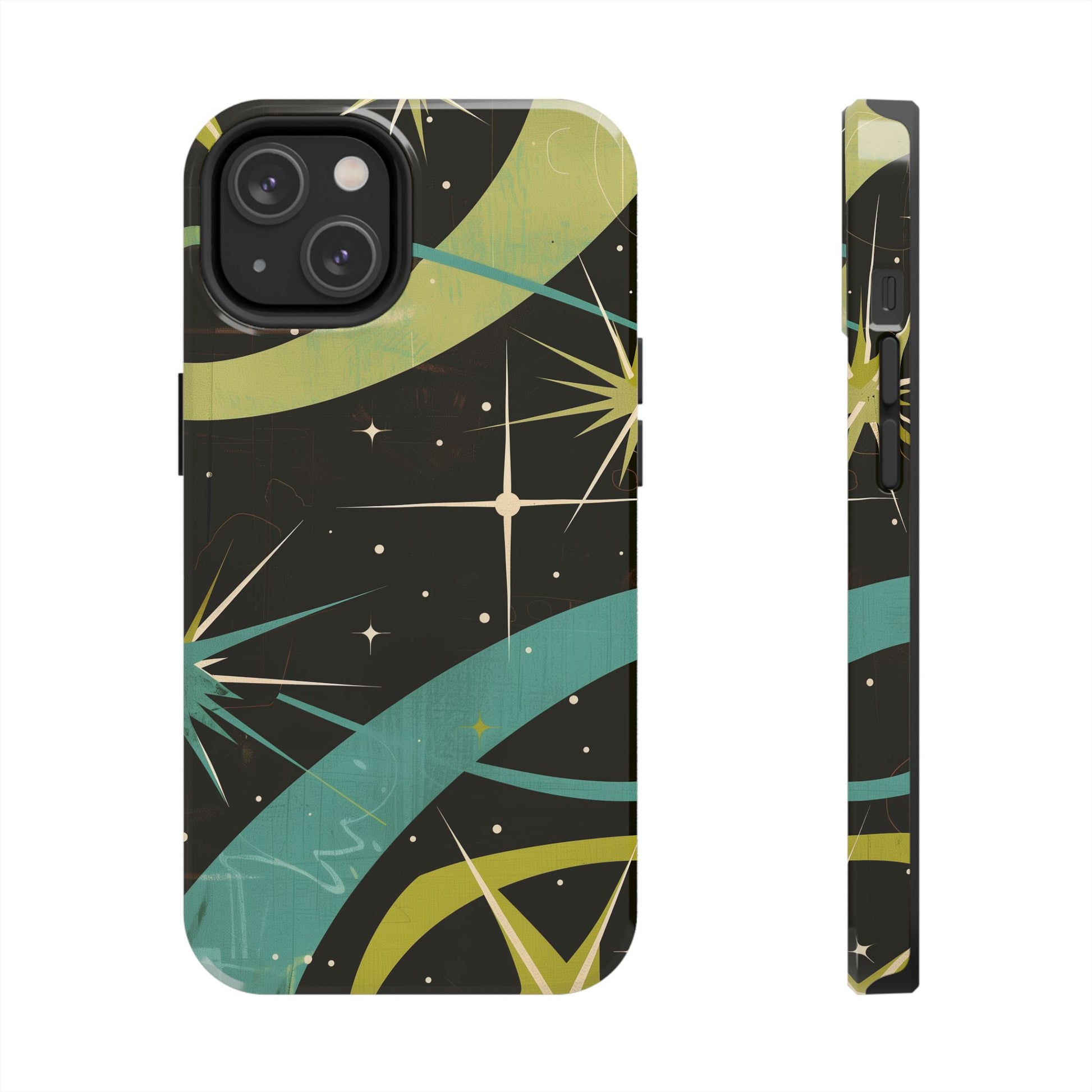 Mid Century Modern Star Design Phone Case, Earth Tone Colors, Retro Style Smartphone Cover, Vintage Phone Case, iPhone 14 Case, Apple iPhone