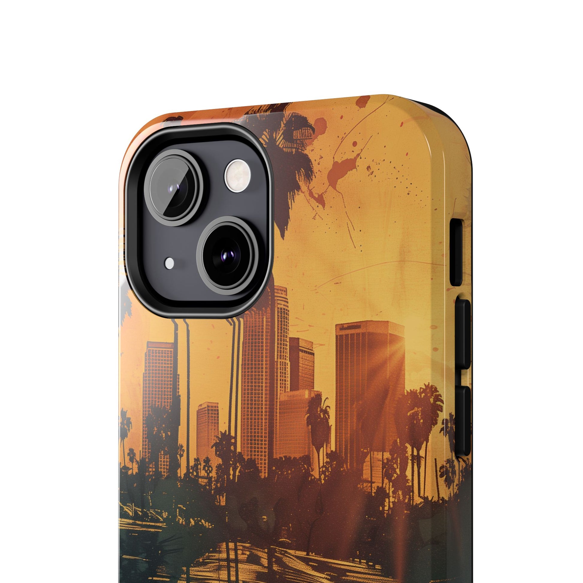 Los Angeles Sunset iPhone Case, Golden Hour Scenic View, Hollywood Hills Sunset Phone Case, Palm Trees Phone Case, iphone 15 pro max case