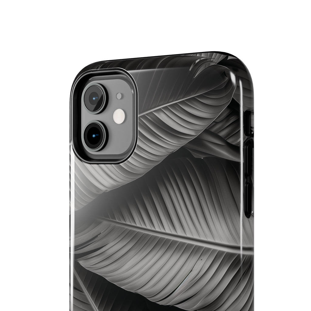 Custom Palm Leaf Phone Case, Palm Tree Phone Case, Tropical Leaf Design, Summer iPhone Cover, Black and White iPhone Case, iPhone 15 Pro Max
