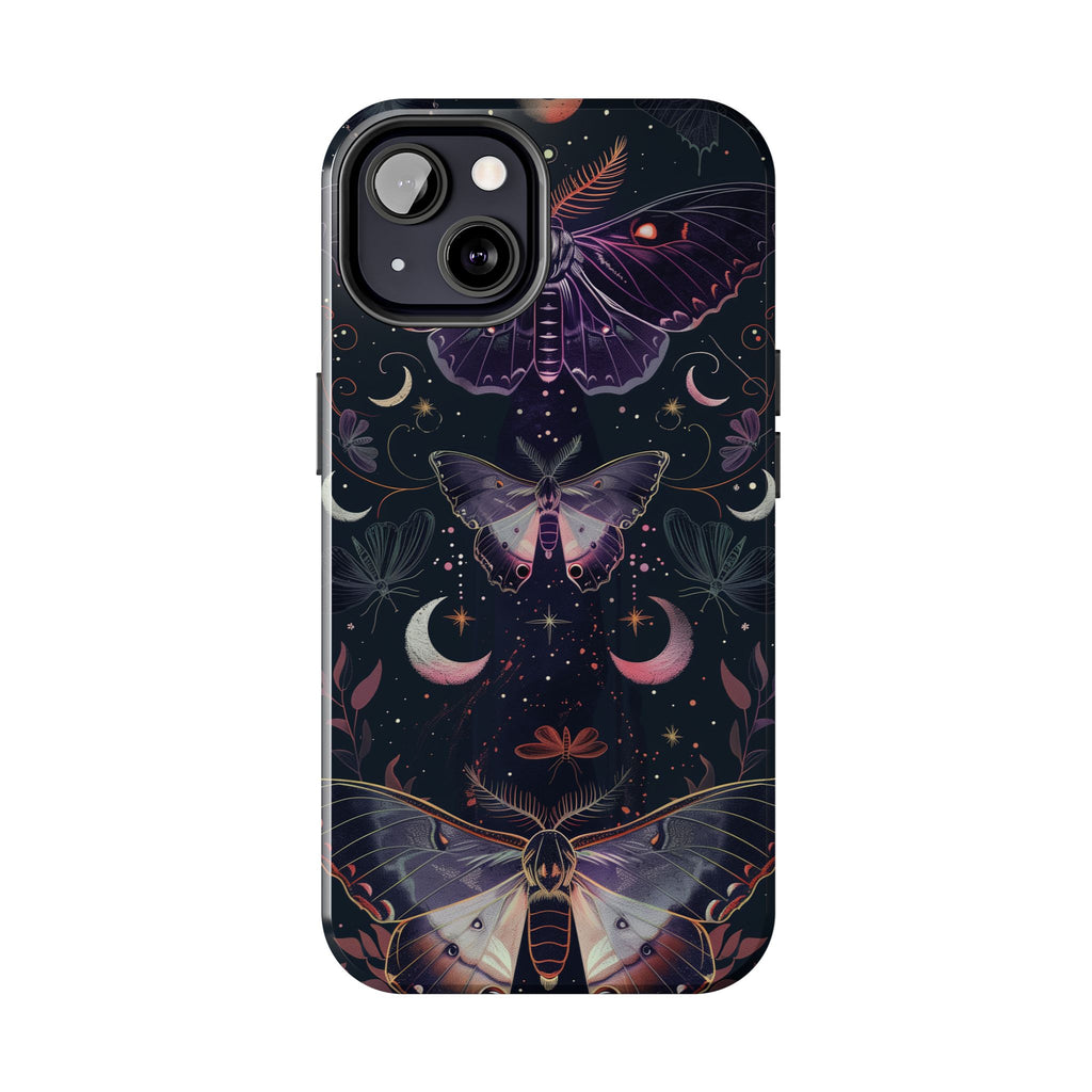 B Dark Academia Mystical Phone Case, Mystical Moth Phone Case, Vintage Magic Witchcraft iPhone Cover, Esoteric Nature Art, iPhone 15 Pro Max