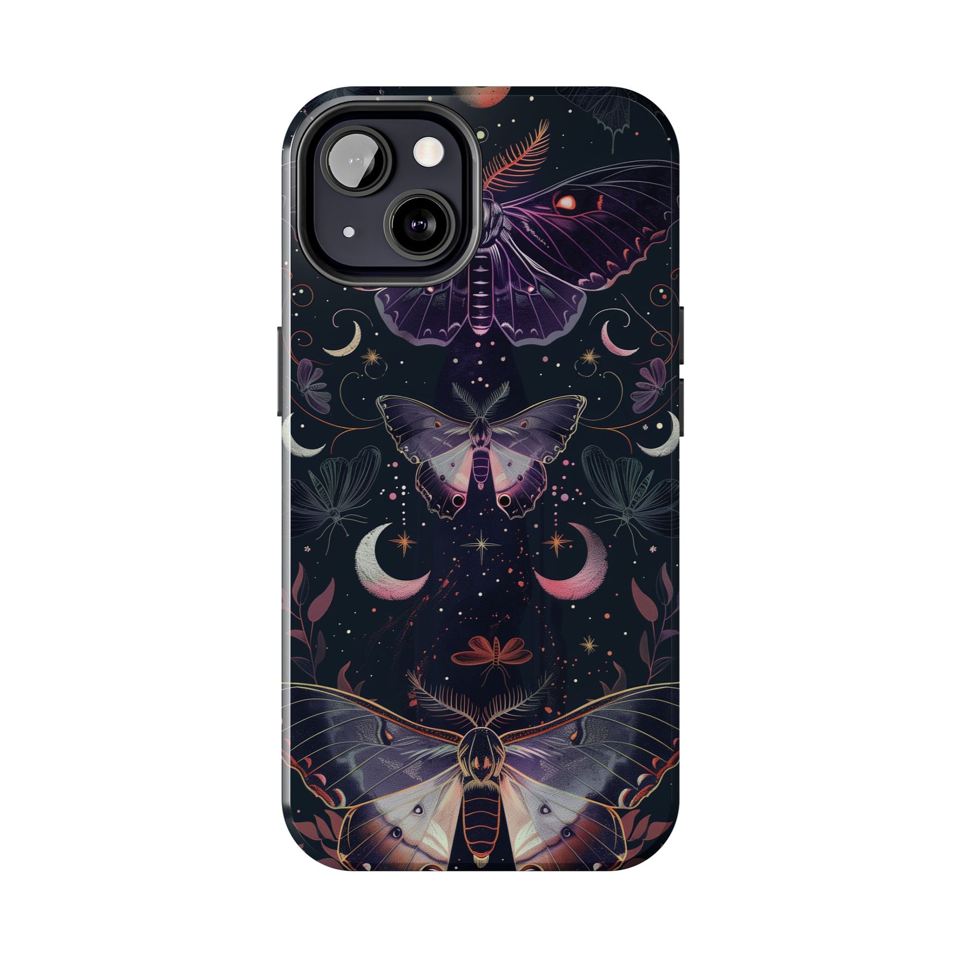 B Dark Academia Mystical Phone Case, Mystical Moth Phone Case, Vintage Magic Witchcraft iPhone Cover, Esoteric Nature Art, iPhone 15 Pro Max