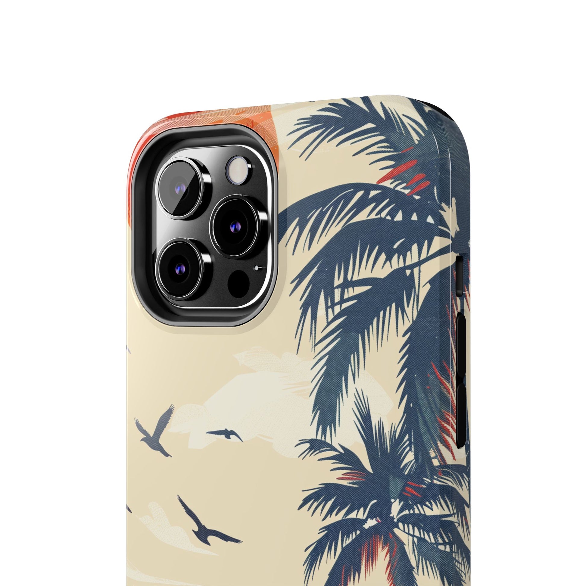 Retro Beach Scene Phone Case, Vintage Tropical Ocean iPhone Case, Summer Beach Phone Cover for iPhone, iphone 15 pro max