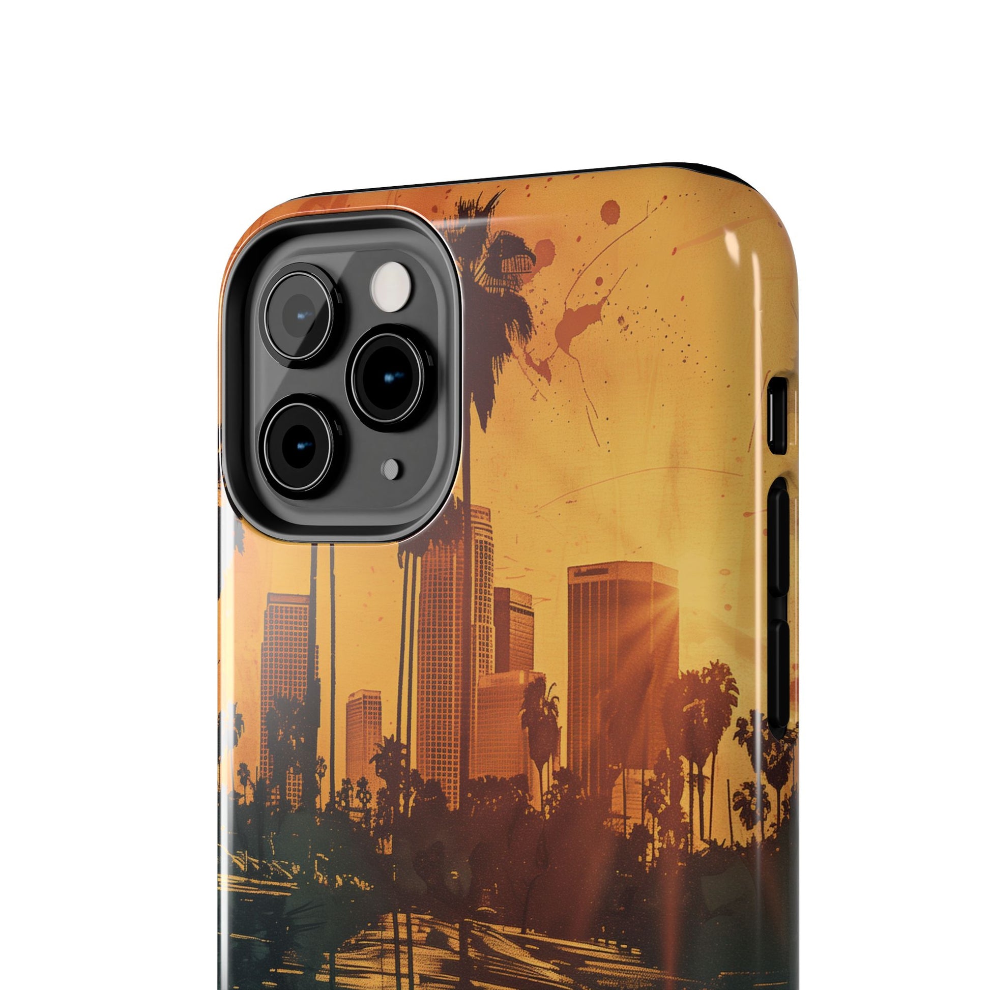 Los Angeles Sunset iPhone Case, Golden Hour Scenic View, Hollywood Hills Sunset Phone Case, Palm Trees Phone Case, iphone 15 pro max case