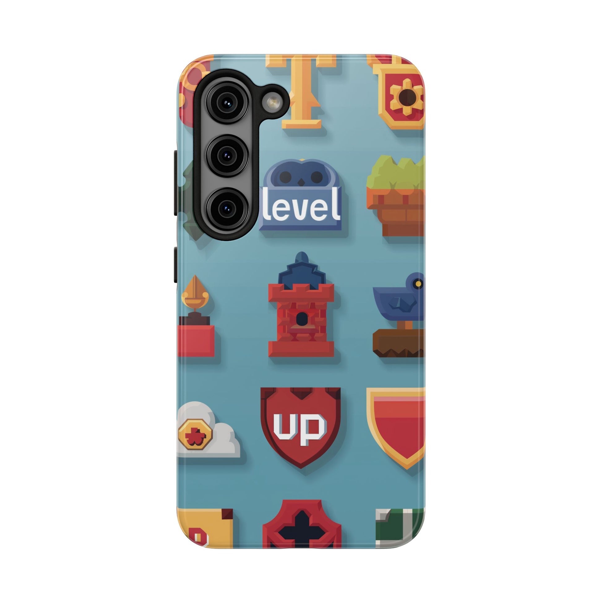 Pixel Art Video Game Level Up Phone Case, Retro Gaming Design, Geeky Gamer Phone Cover, Unique Video Game Art Accessories