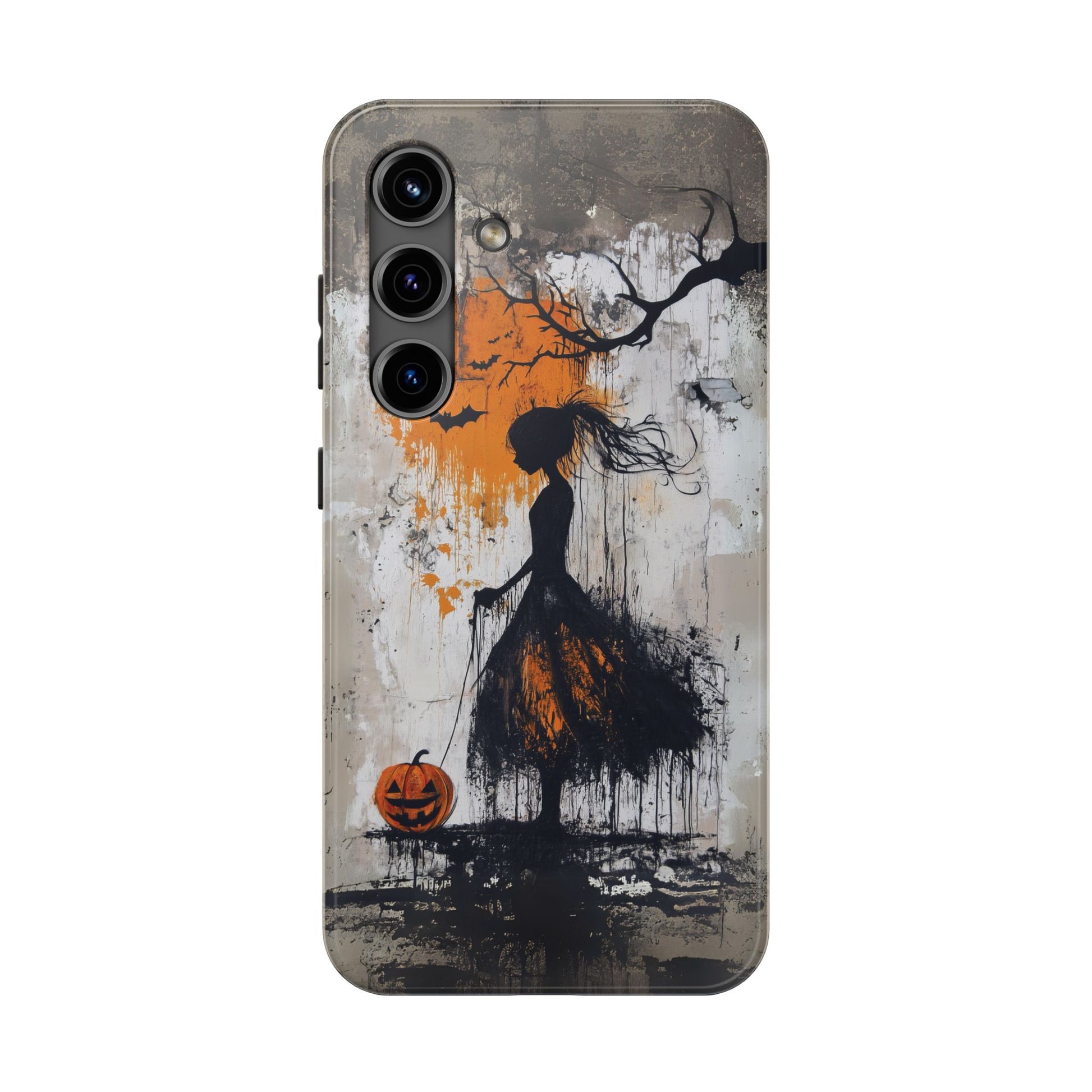 Halloween Gothic Dark Academia Street Art Fall Autumn Girl Urban Graffiti Phone Case Street iPhone 15 Pro Max Samsung Galaxy
