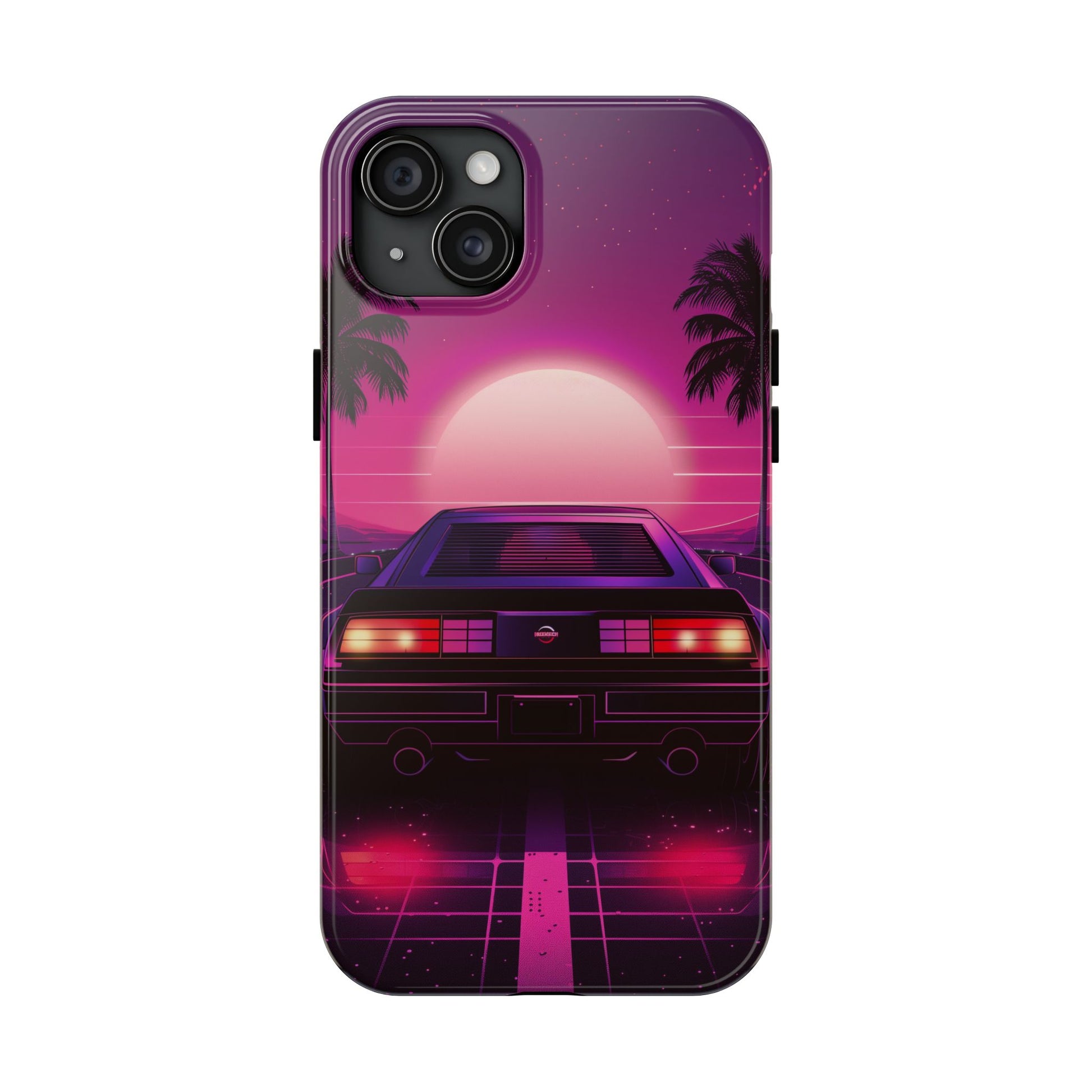 Durable 80s Retro Car Phone Case - Tough Vintage Design - Protective Mobile Cover - Fun Classic Car Accessory