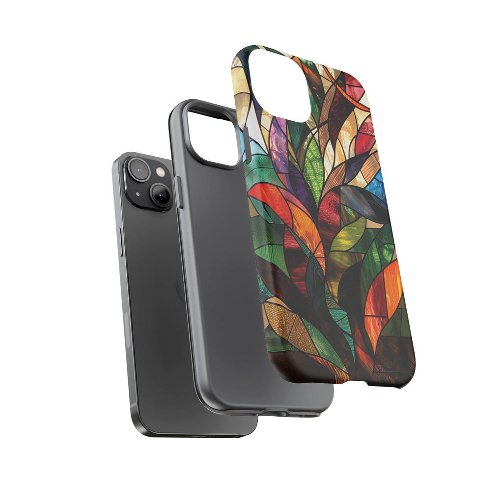 Frank Lloyd Wright Inspired Stained Glass Phone Case Mid Mod Geometric Artistic Architectural Design Art Deco iphone 13 14 15 16 Pro Max