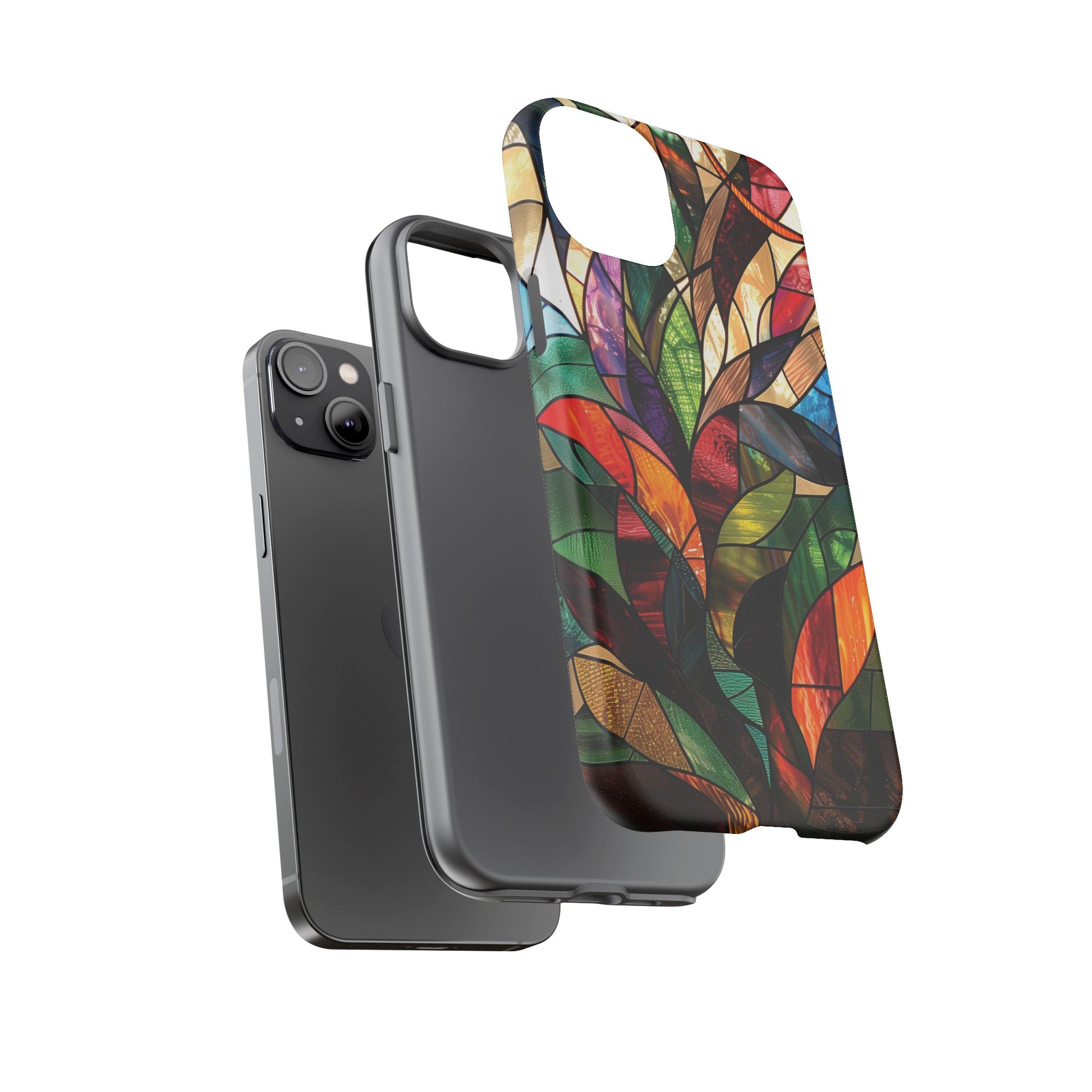 Frank Lloyd Wright Inspired Stained Glass Phone Case Mid Mod Geometric Artistic Architectural Design Art Deco iphone 13 14 15 16 Pro Max