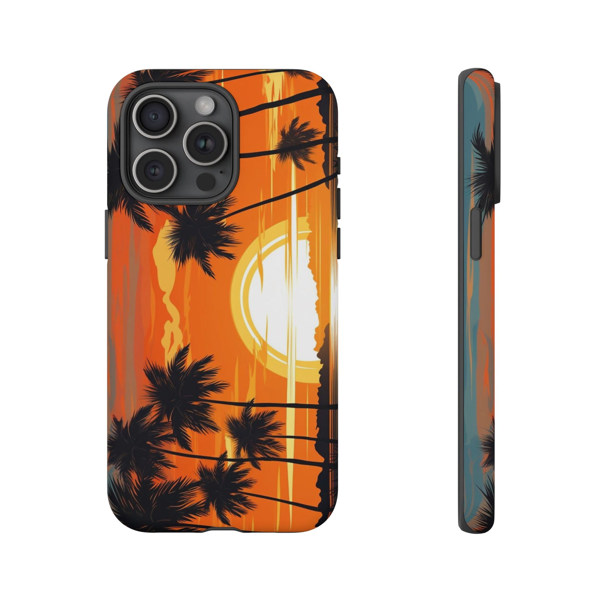 Sunset Palm Trees Tough Phone Cases for iPhone and Android
