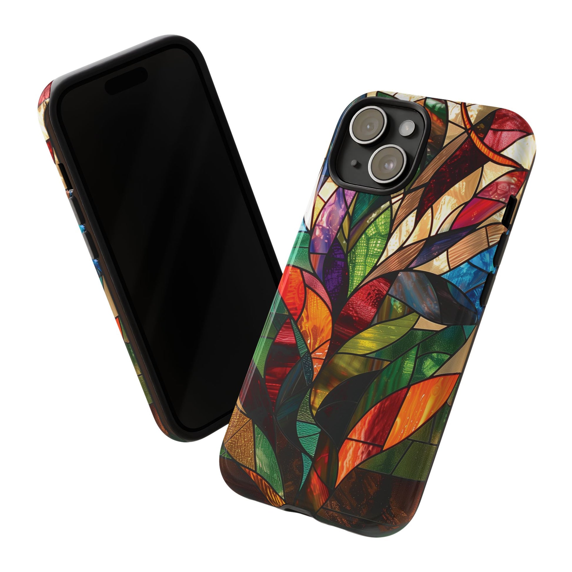 Frank Lloyd Wright Inspired Stained Glass Phone Case Mid Mod Geometric Artistic Architectural Design Art Deco iphone 13 14 15 16 Pro Max