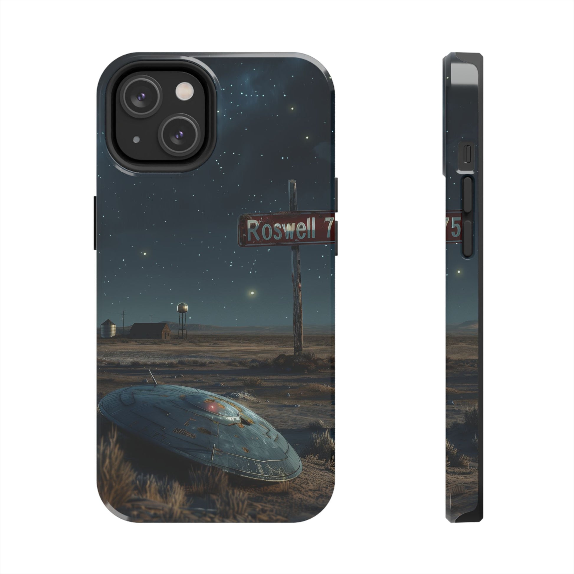 UFO Crash Roswell Phone Case Roswell Incident Alien Invasion Extraterrestrial Area 51 Alien Autopsy Cryptozoology 13 14 15 iPhone Pro Max