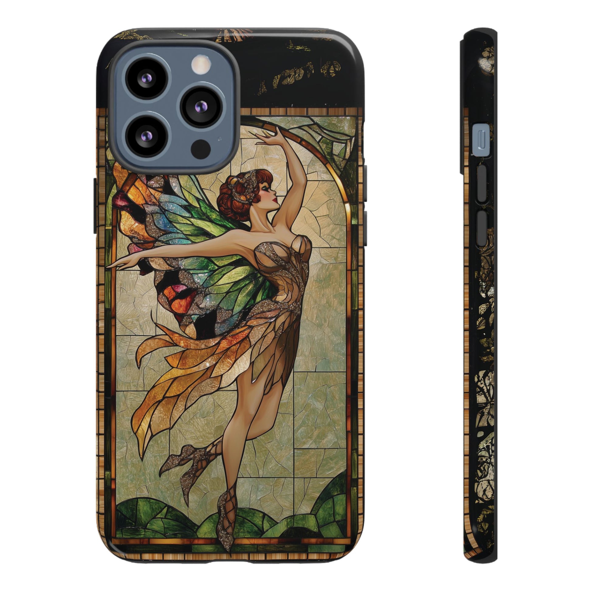Fairy Phone Case Art Deco Woman Phone Case 1920s Art Nouveau Design in Stained Glass Alphonse Mucha Style Gatsby Style Poster