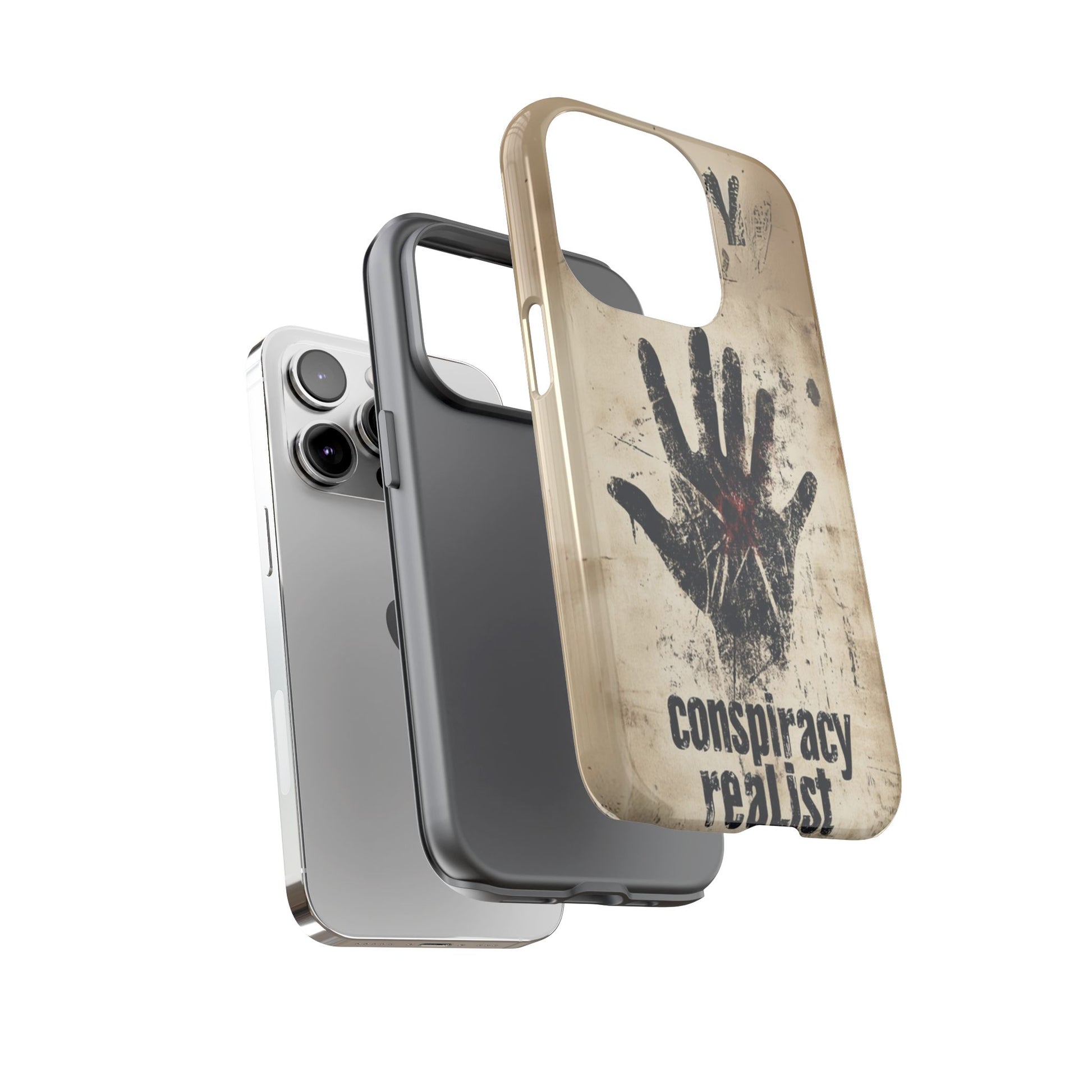 Conspiracy Theories Paranormal Mystery UFO X-Files Inspired Ghostly Hand Conspiracy Realist Cryptid iPhone 13 14 15 16 Pro Max Galaxy Pixel